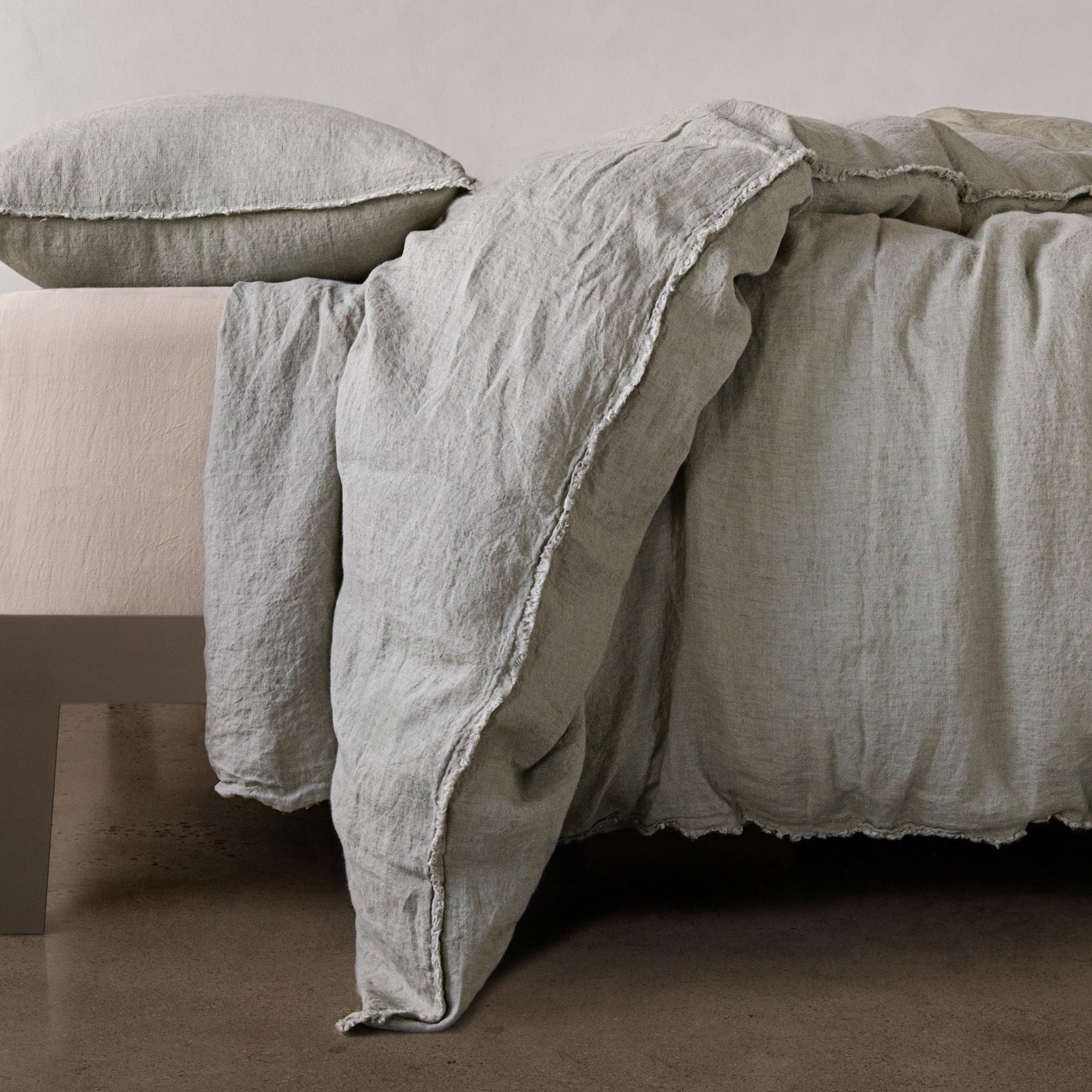 Linen Duvet Cover | Silvery Sage | Hale Mercantile Co.