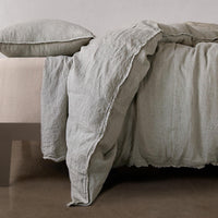 Flocca Linen Duvet Cover -  Argent