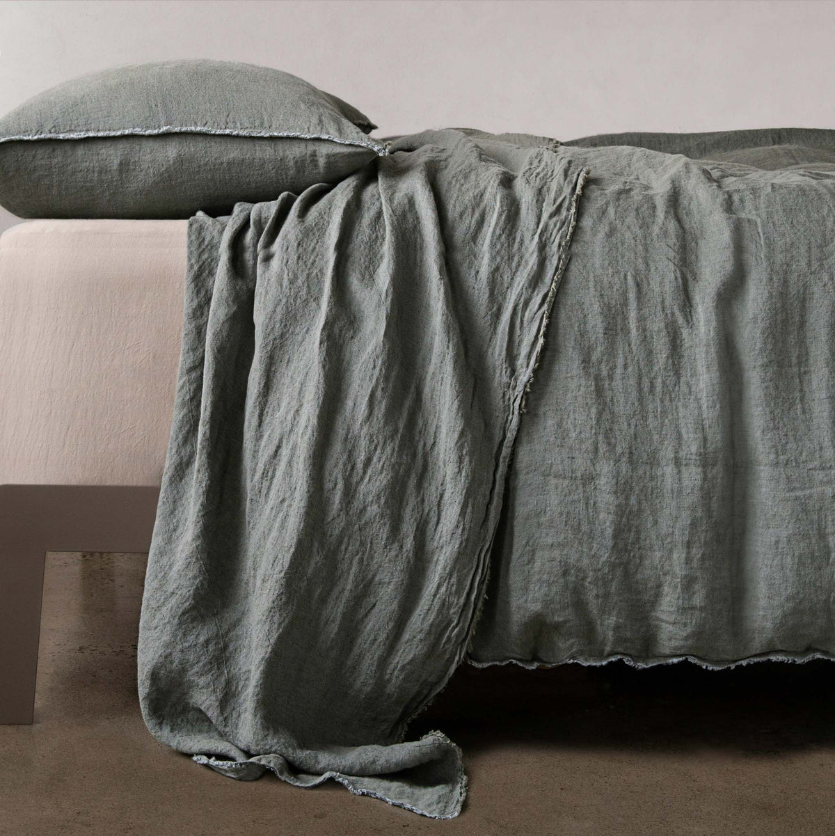 Flocca Linen Flat Sheet - Mare - Cal King