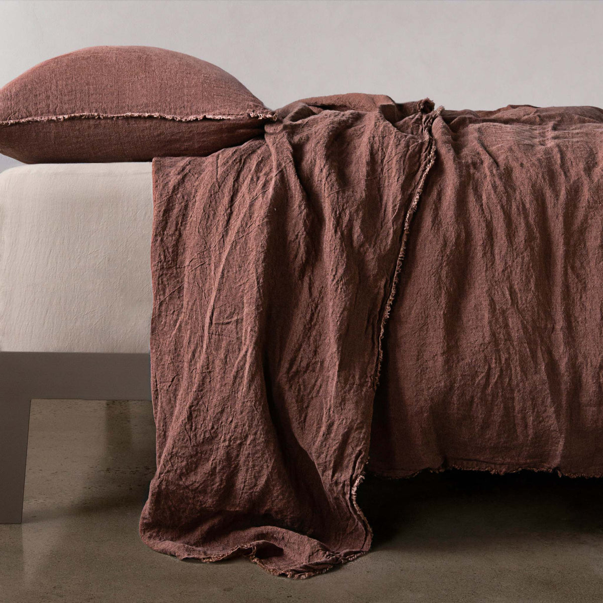 Flocca Linen Flat Sheet - Moro - Cal King