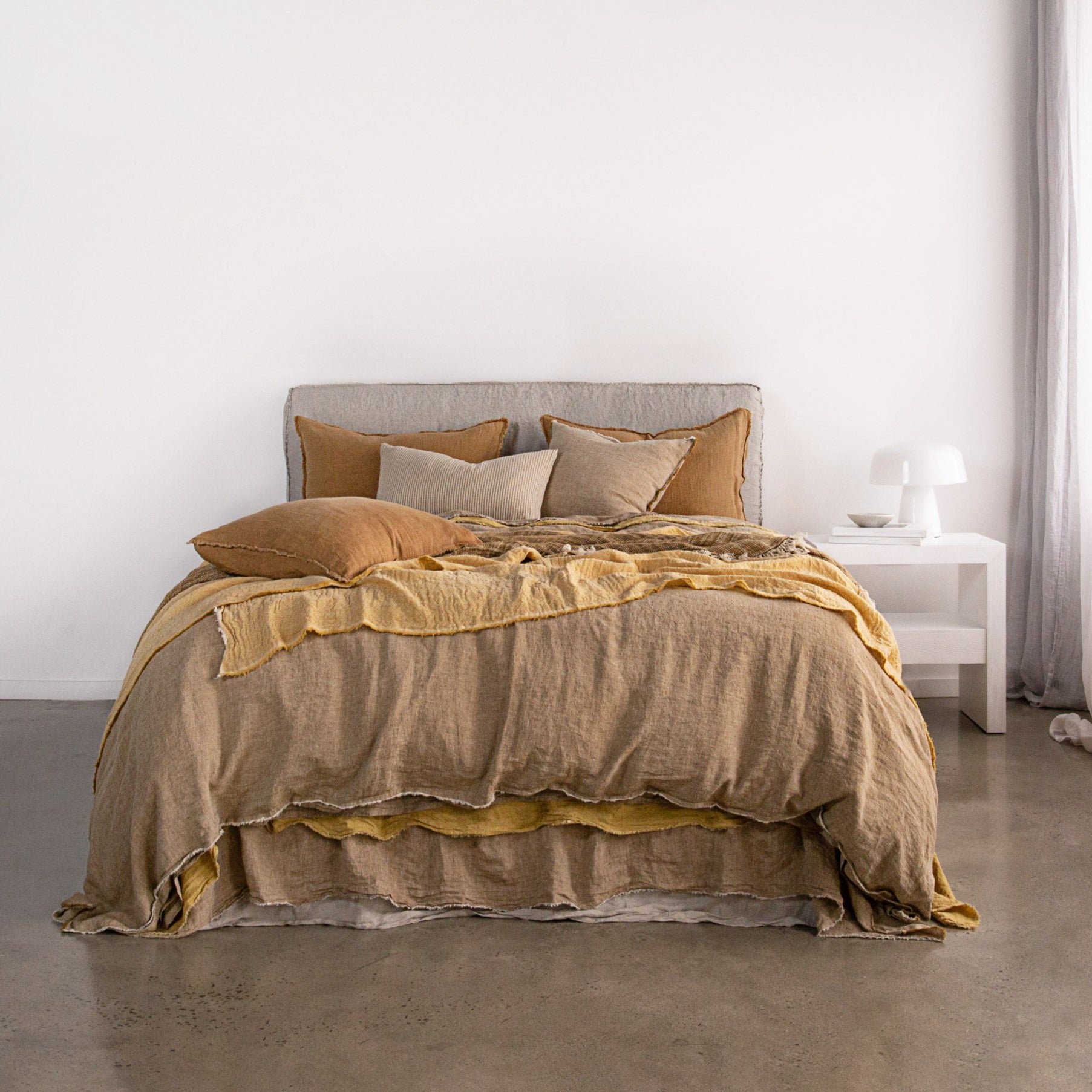 Merino Wool Blanket | Muted Saffron Luxury Throw | Hale Mercantile Co.