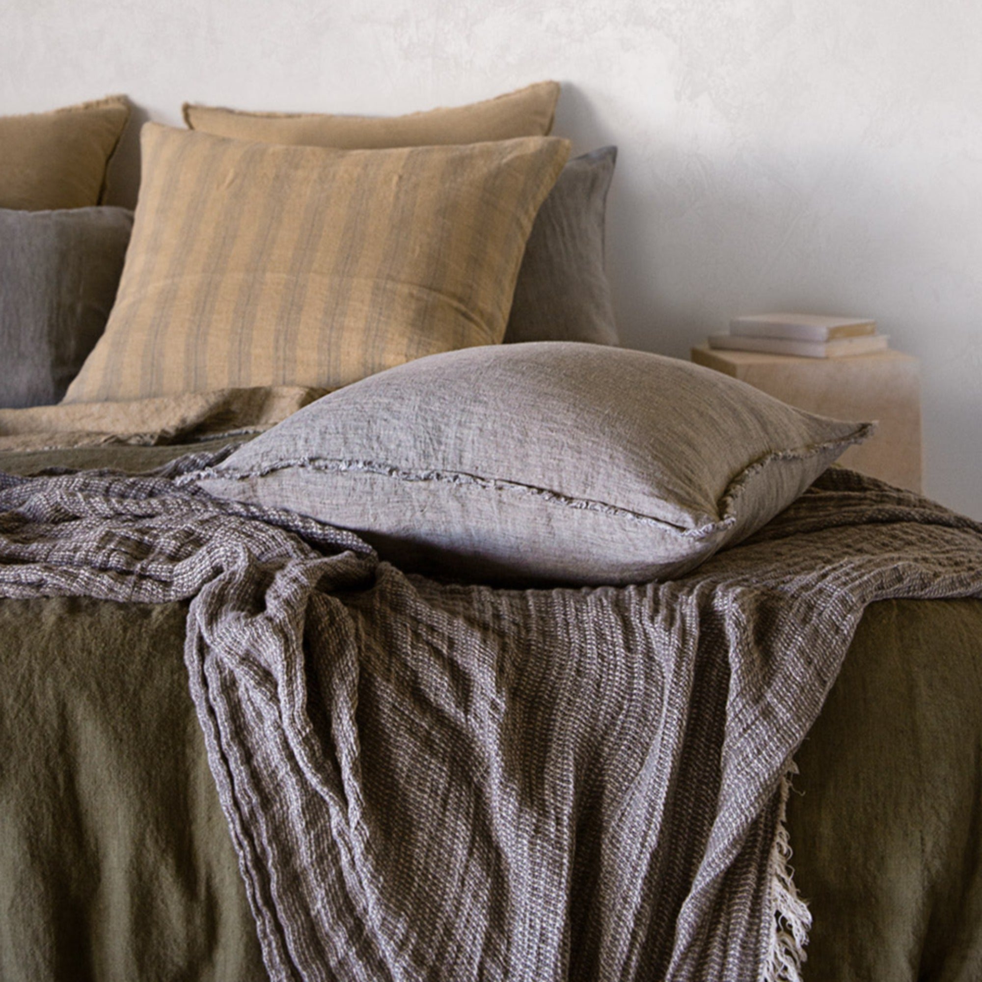 Linen Throw Blanket | Charcoal Grey | Hale Mercantile Co.