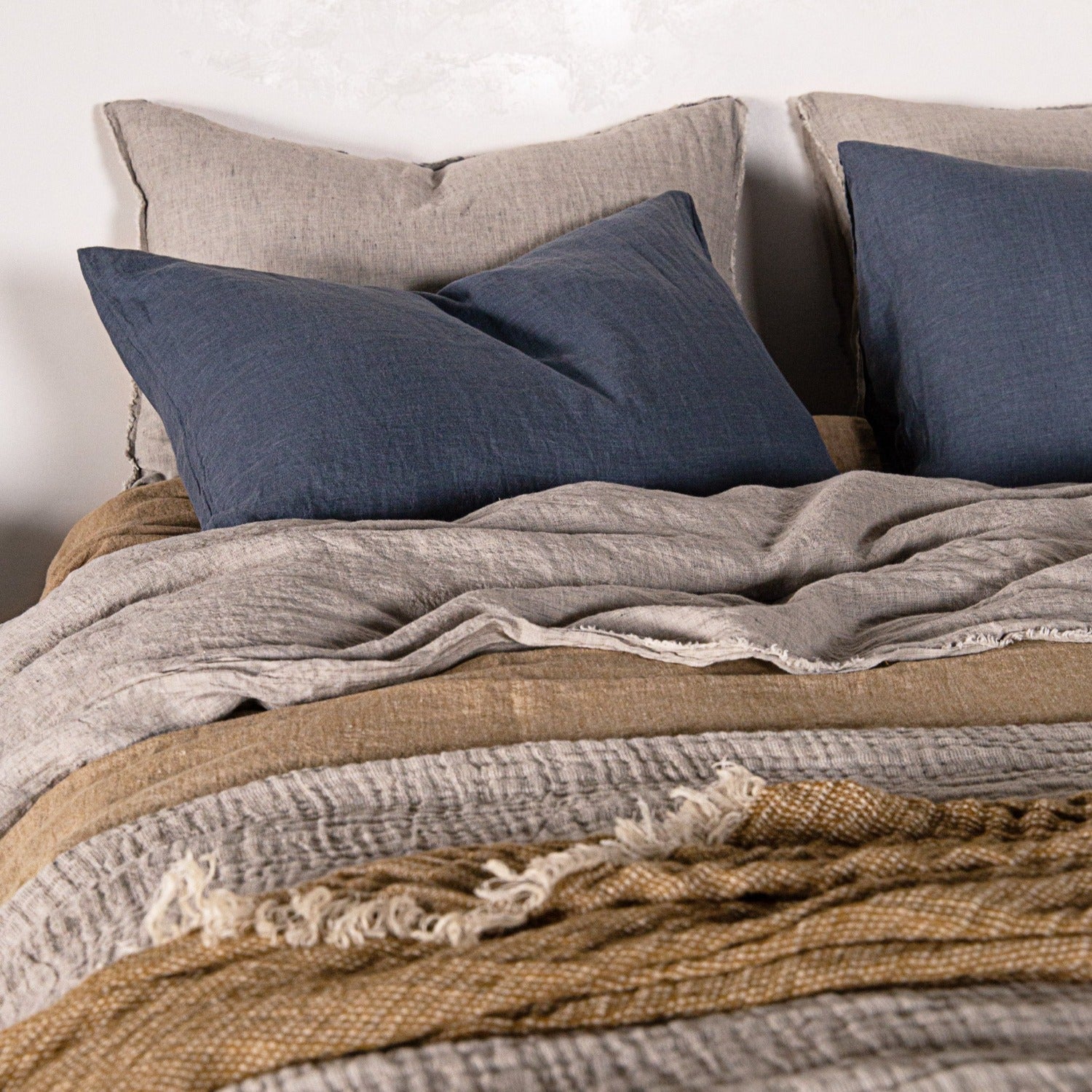 Basix Linen Pillowcase | Deep Sea Blue | Hale Mercantile Co.