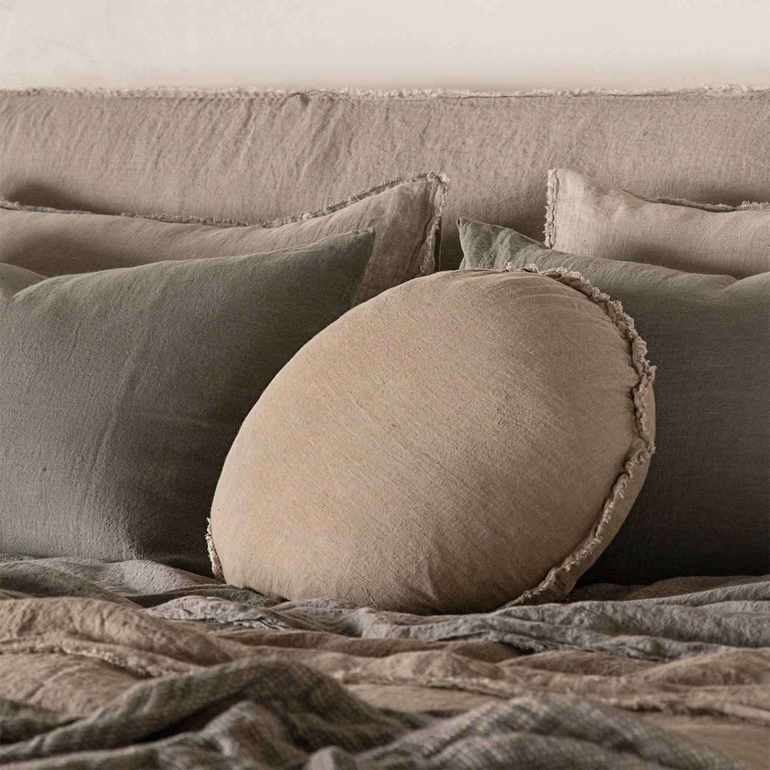 Round Linen Pillow | Classic Taupe | Hale Mercantile Co.