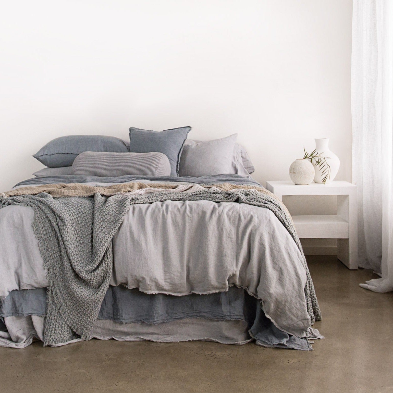 Basix Linen Pillowcase | Pale Grey | Hale Mercantile Co.