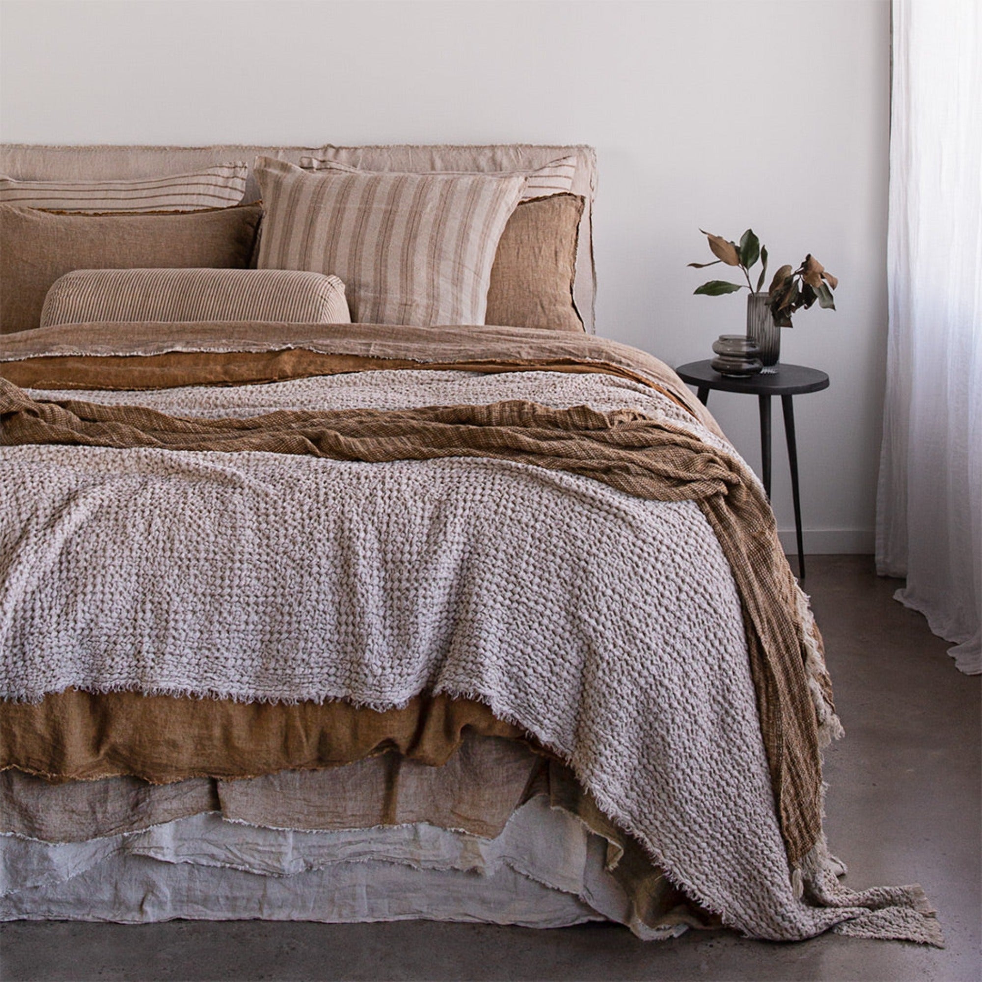 Linen Blanket | Sandy Color Luxury Throw | Hale Mercantile Co.