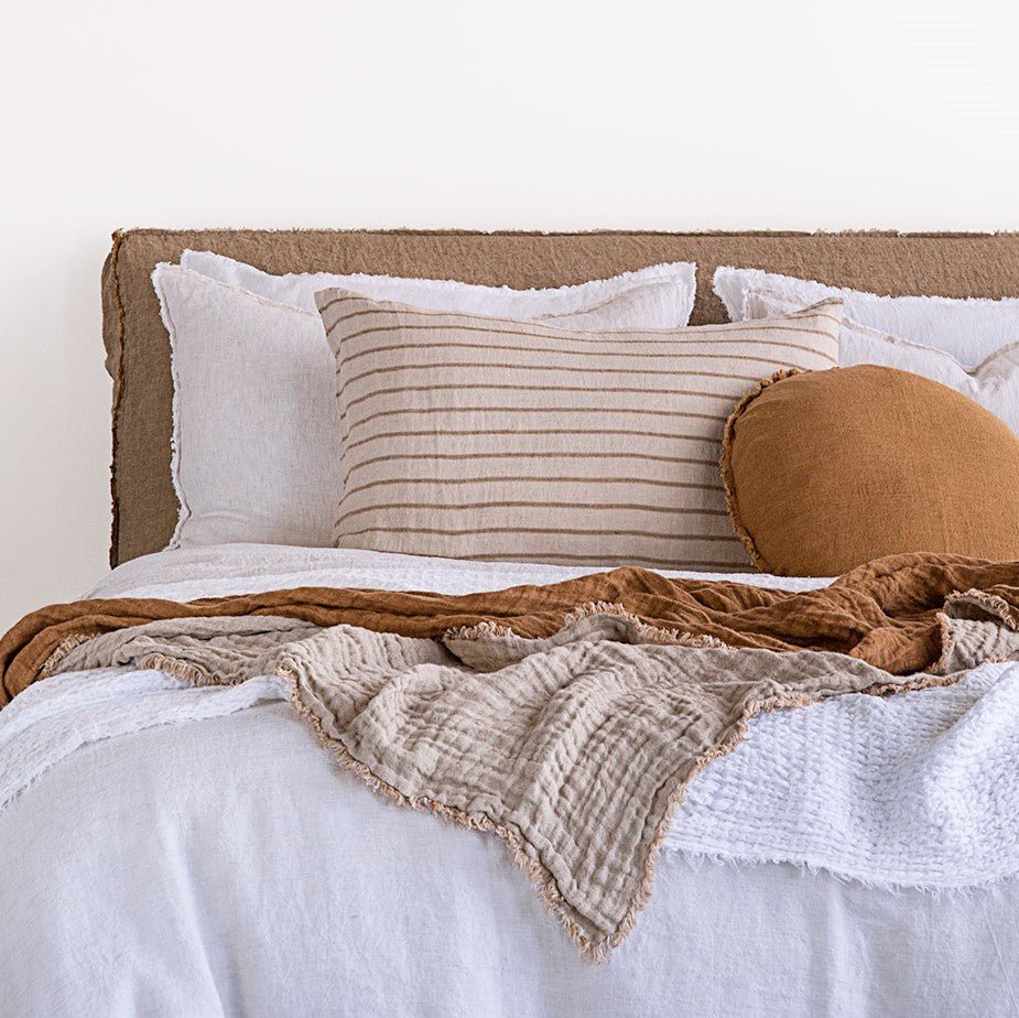 Round Linen Pillow | Rust Tone | Hale Mercantile Co.
