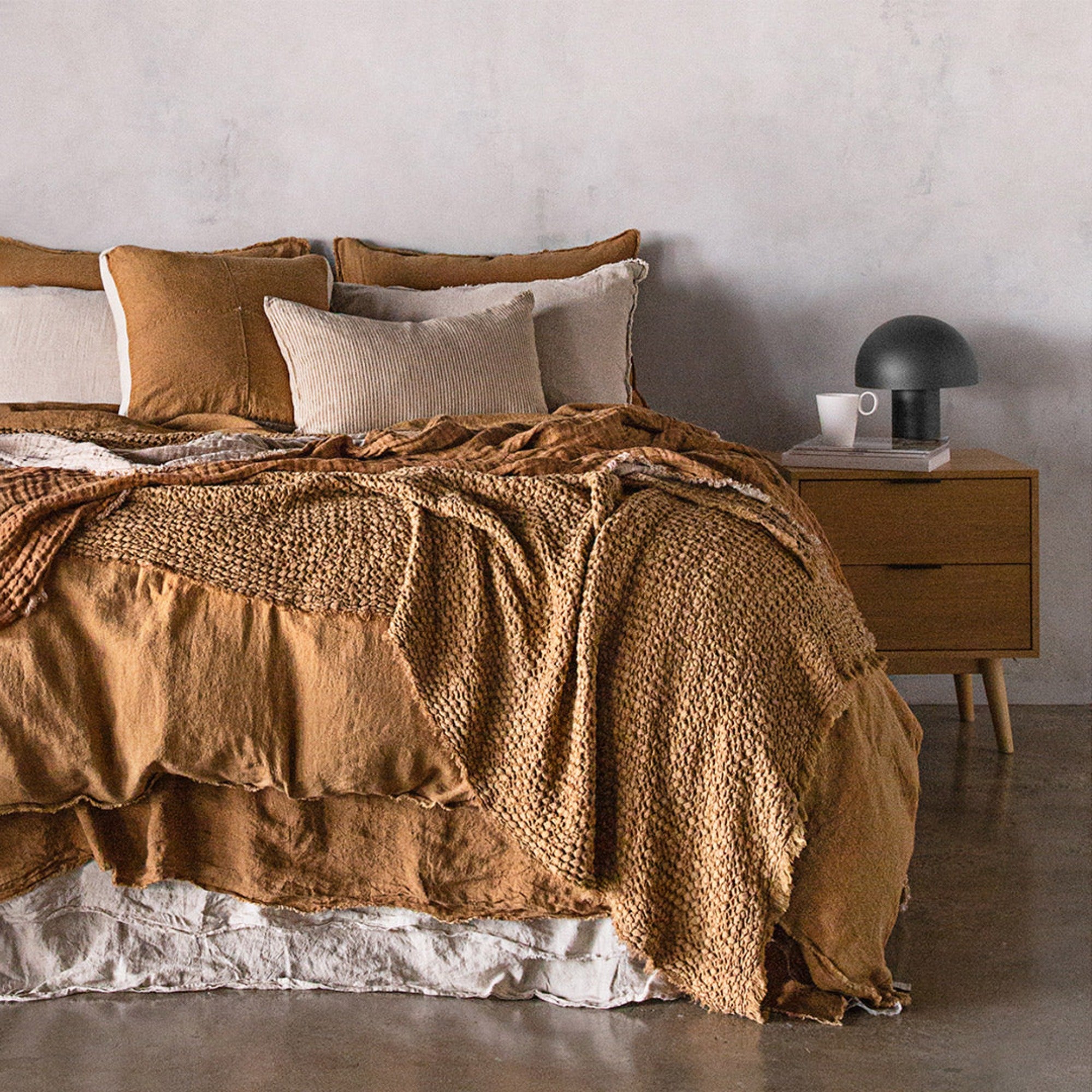 Linen Panel Pillow  | Natural & Rust | Hale Mercantile Co.