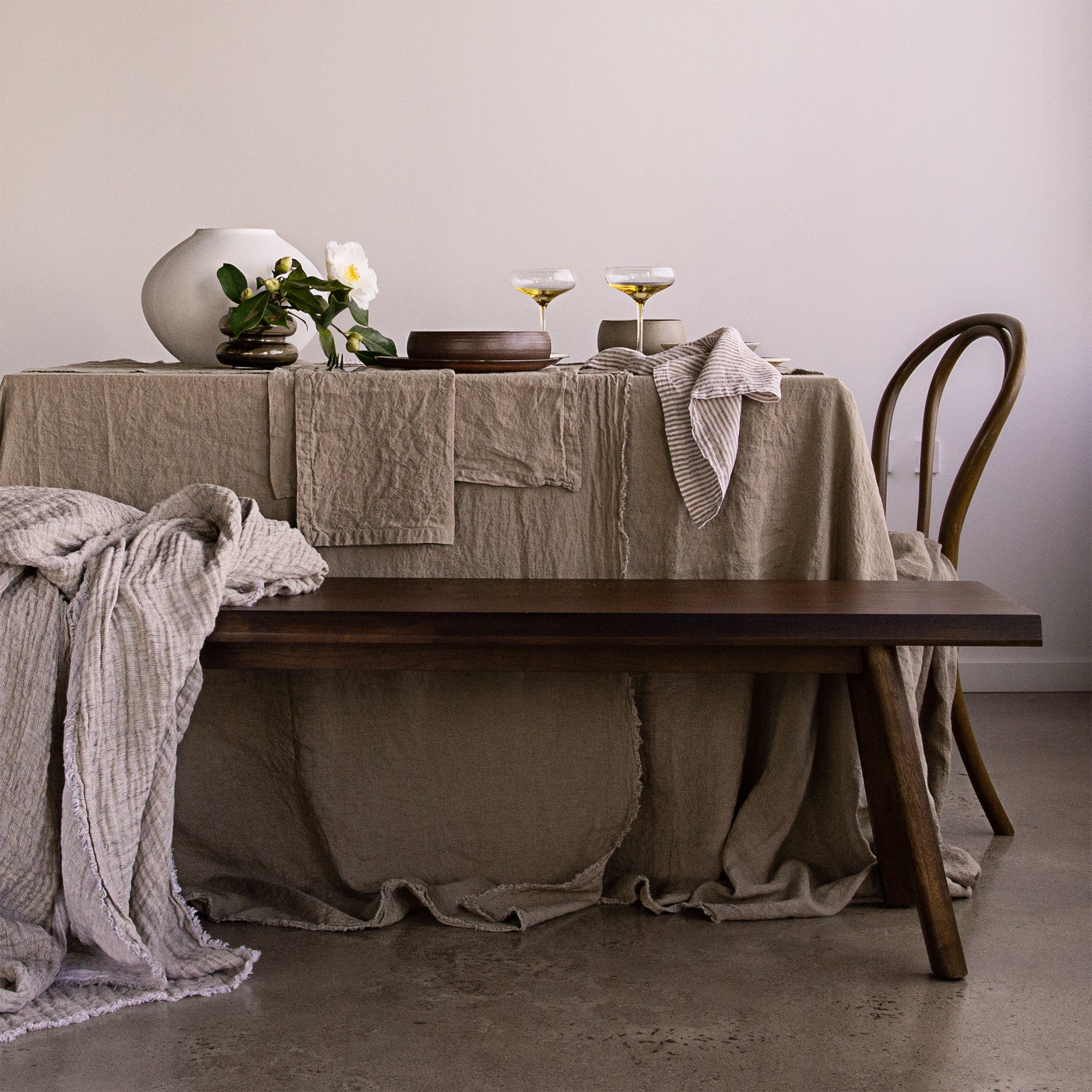 Linen Tablecloth | Classic Taupe  | Hale Mercantile Co.