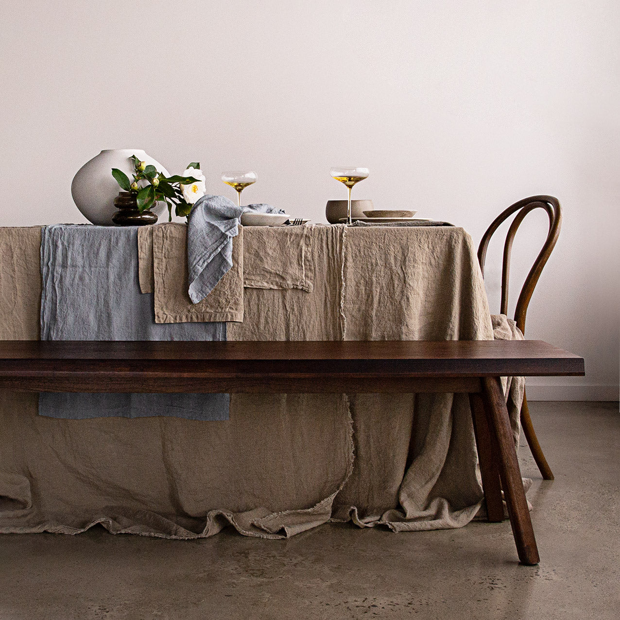 Linen Table Runner | Cornflower Blue | Hale Mercantile Co.