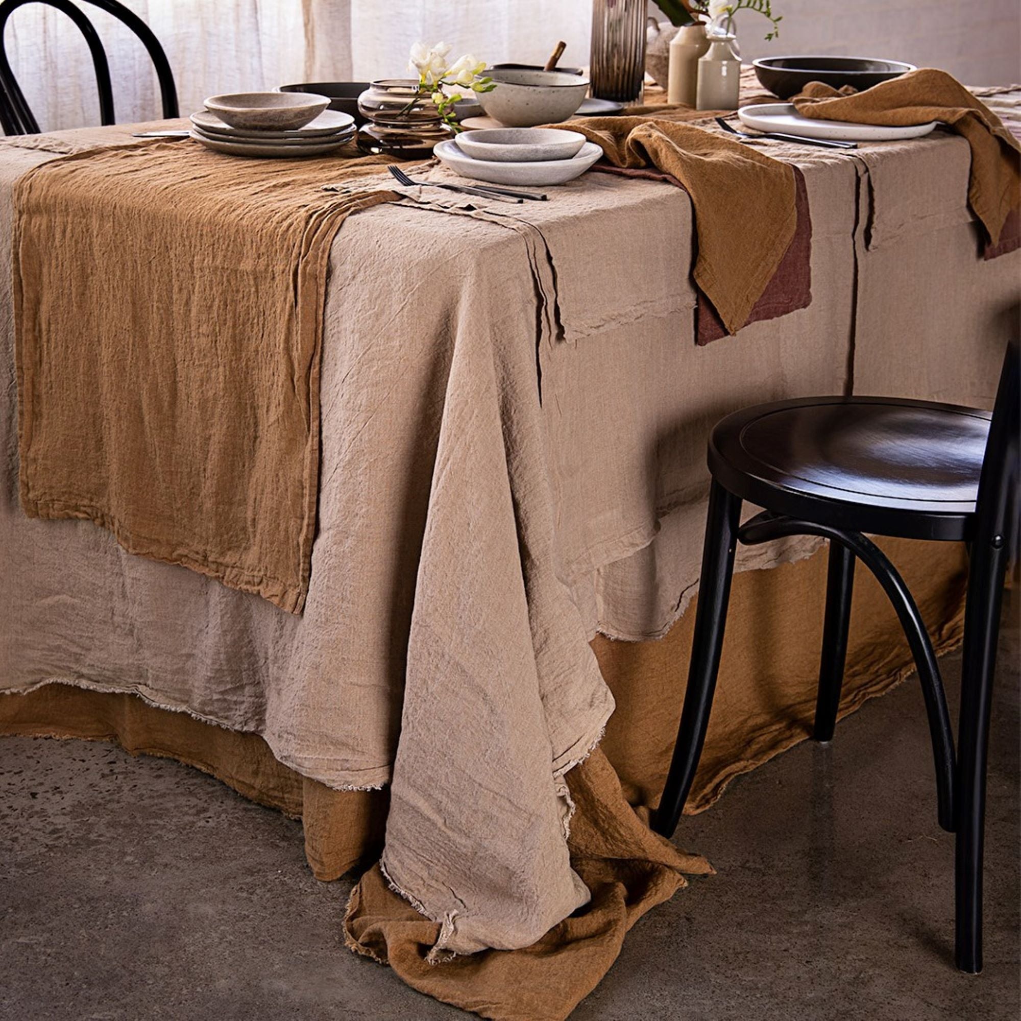 Linen Table Runner | Rust Tone | Hale Mercantile Co.