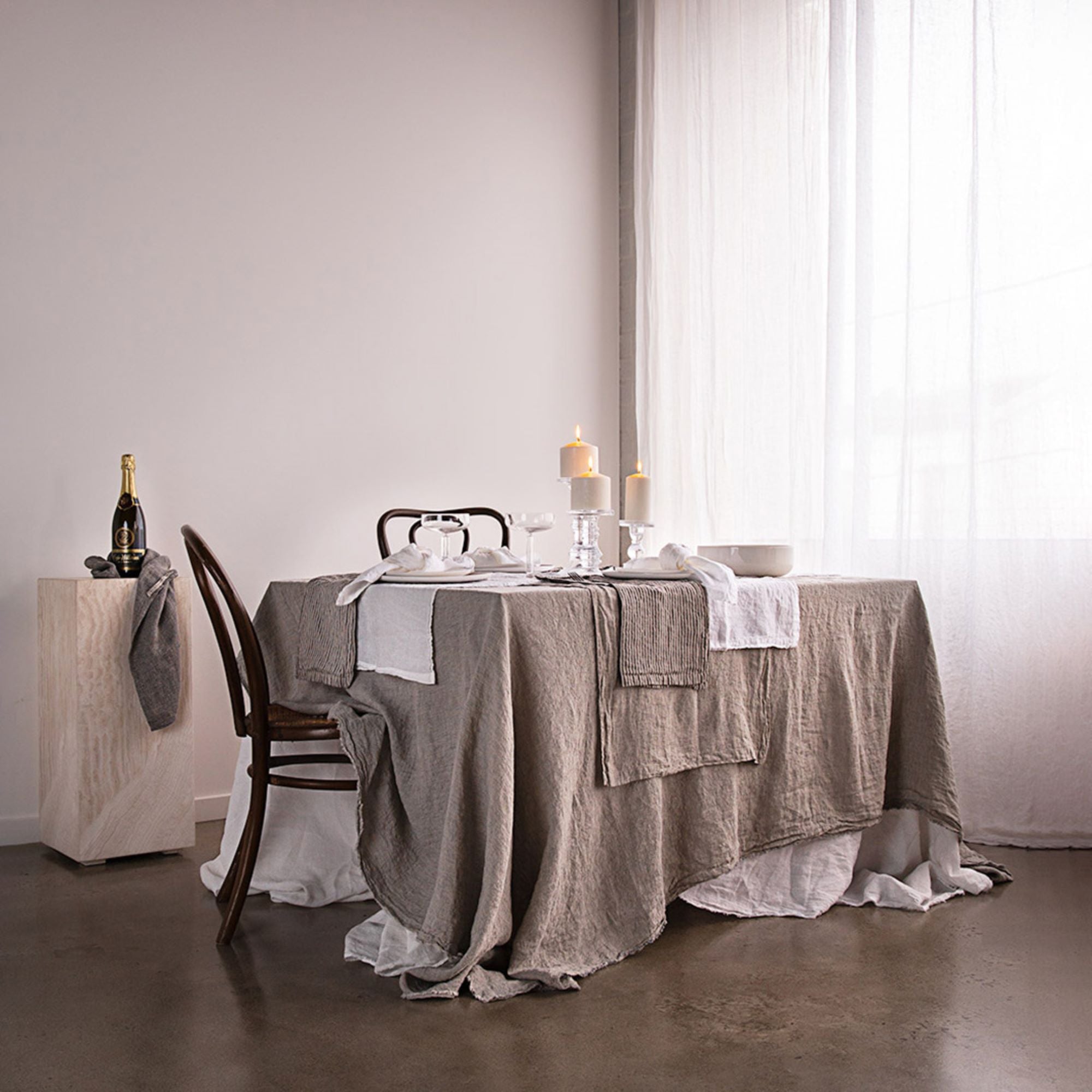 Linen Tablecloth | Sandy Grey  | Hale Mercantile Co.