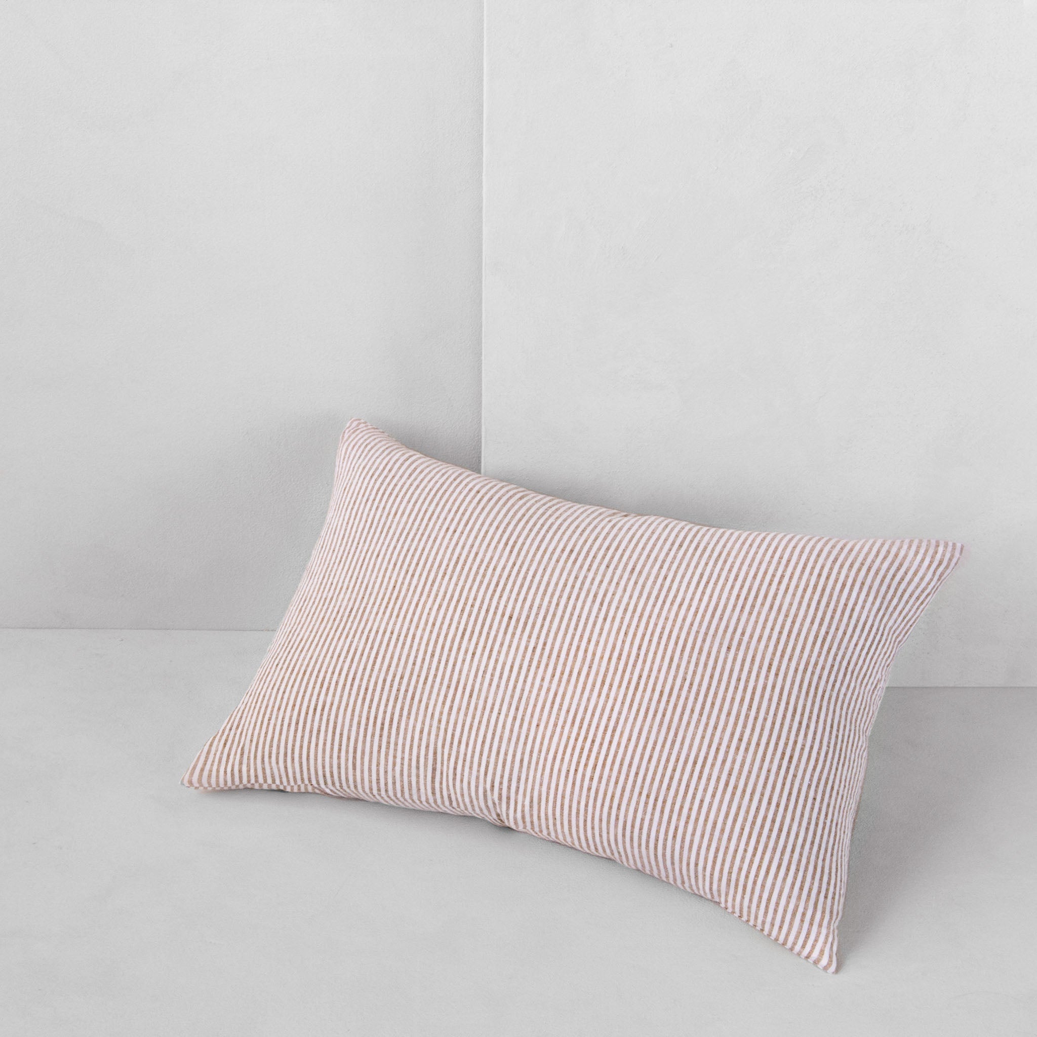 Stripe Linen Pillow | White & Rust Stripe | Hale Mercantile Co.