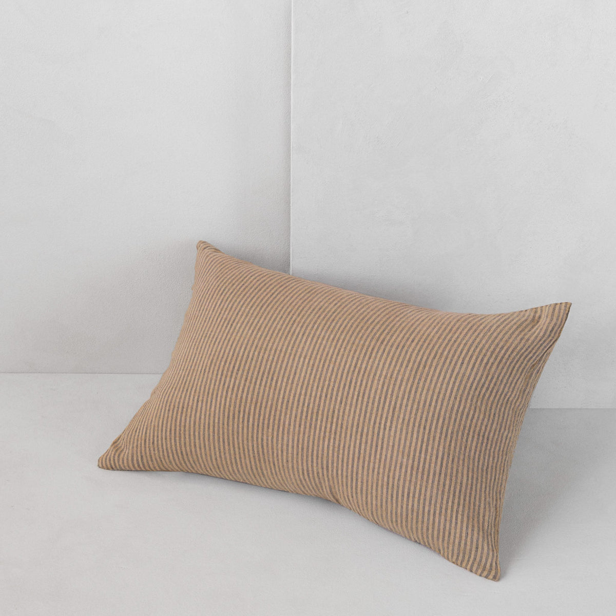 Basix Stripe Linen Pillow - Carmel/Tempest