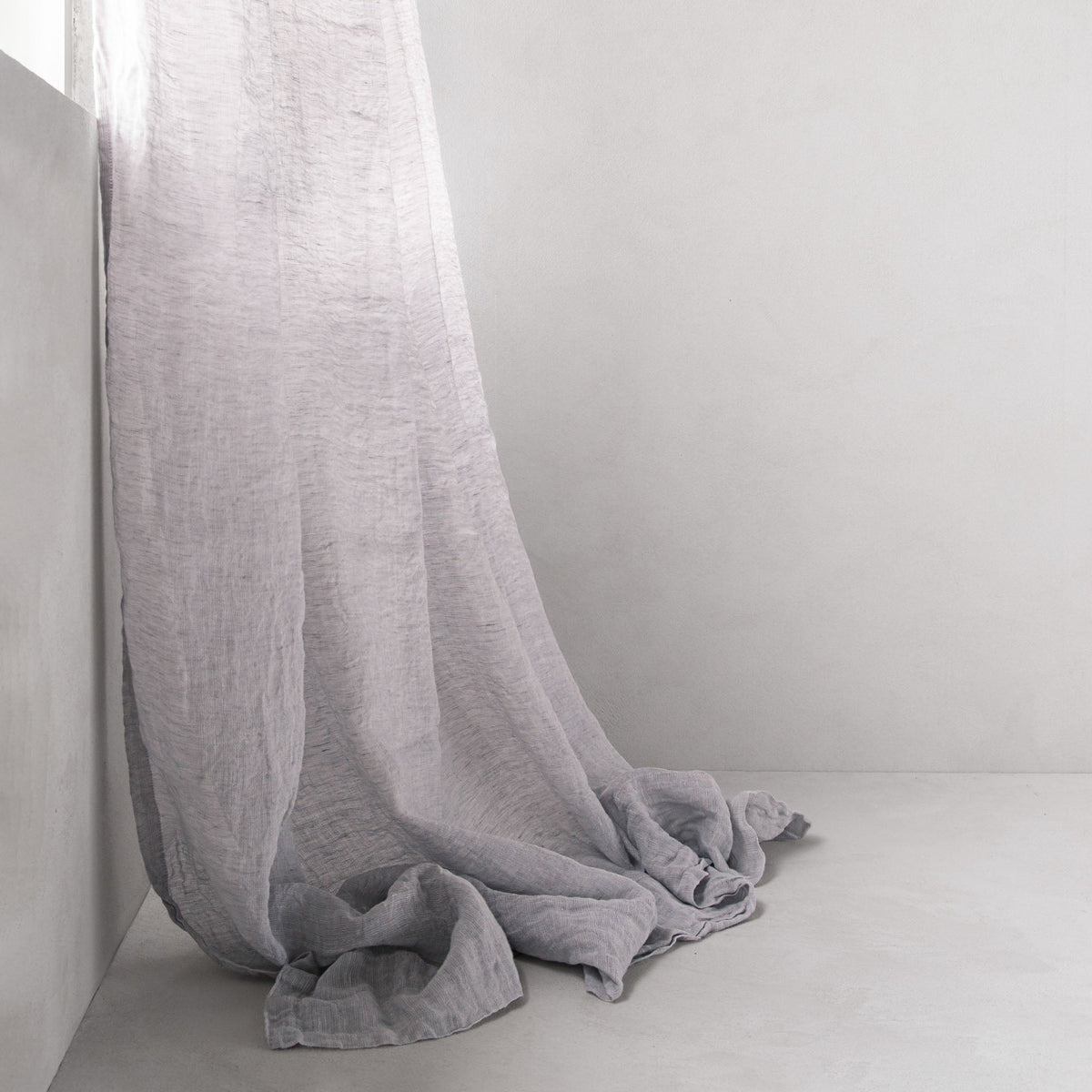 Basix Linen Curtains - Fog Sheer