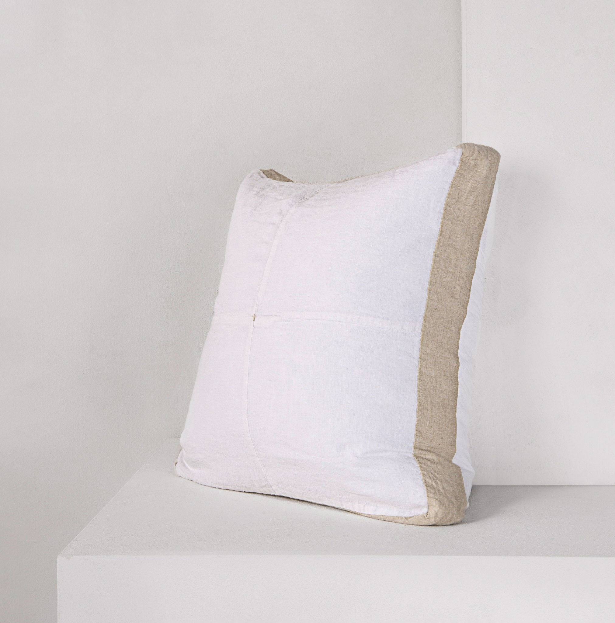 Linen Panel Pillow | White & Natural | Hale Mercantile Co.