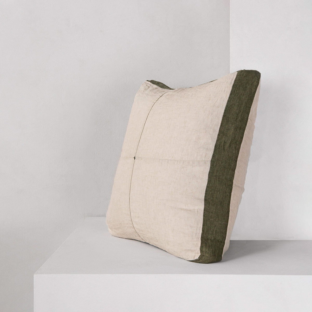 Basix Linen Panel Pillow - Armee/Sable