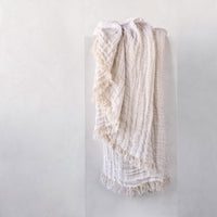 Crush Linen Throw Blanket - Ayrton Melange