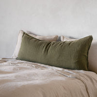 Flocca Linen Body Pillow - Armee