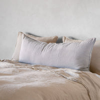 Flocca Linen Body Pillow - Fog