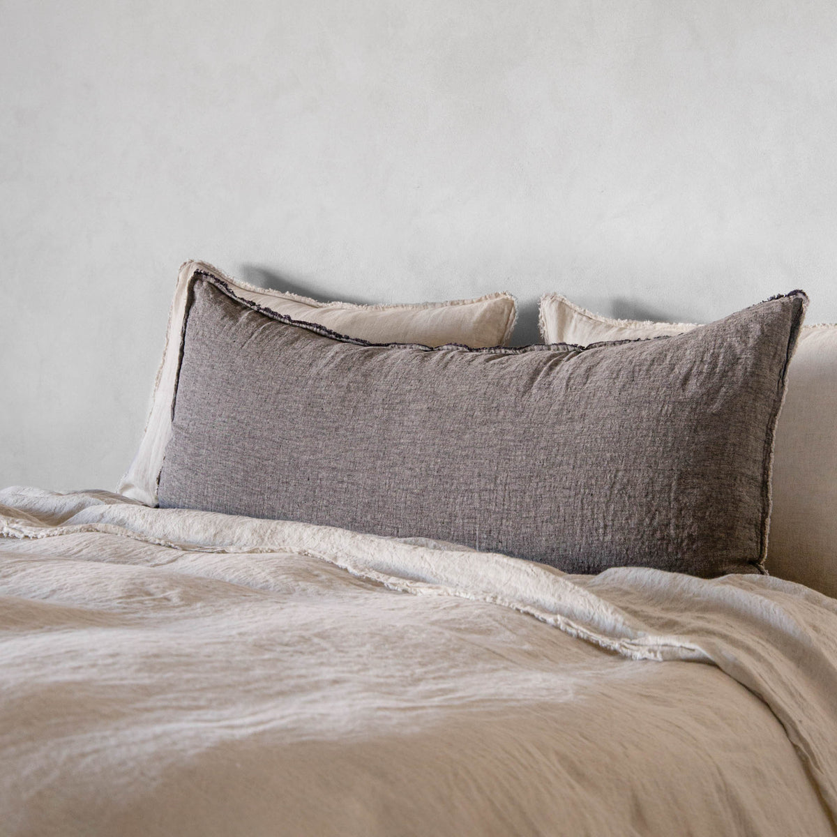 Flocca Linen Body Pillow - Nox