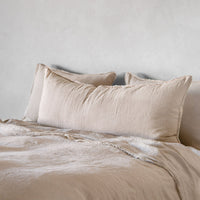 Flocca Linen Body Pillow - Sable
