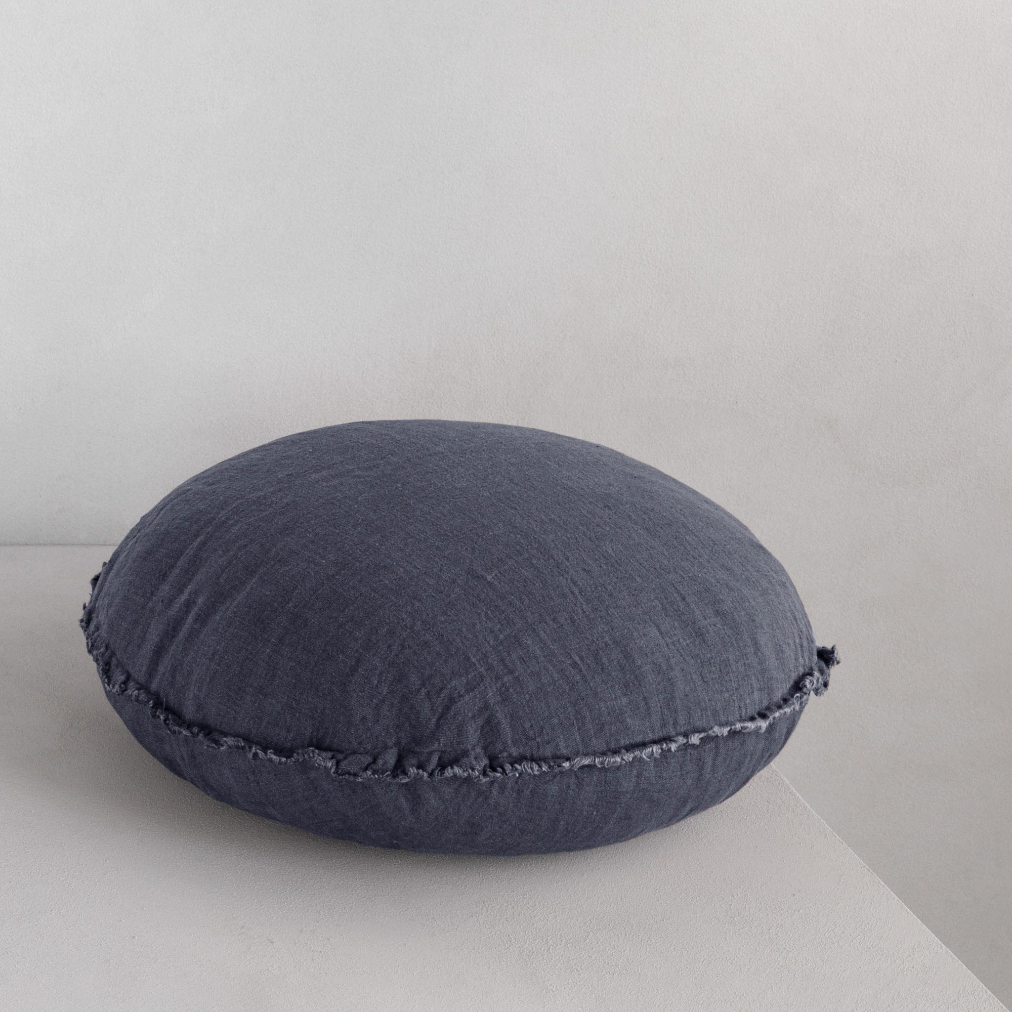 Round Linen Pillow | Deep Sea Blue | Hale Mercantile Co.