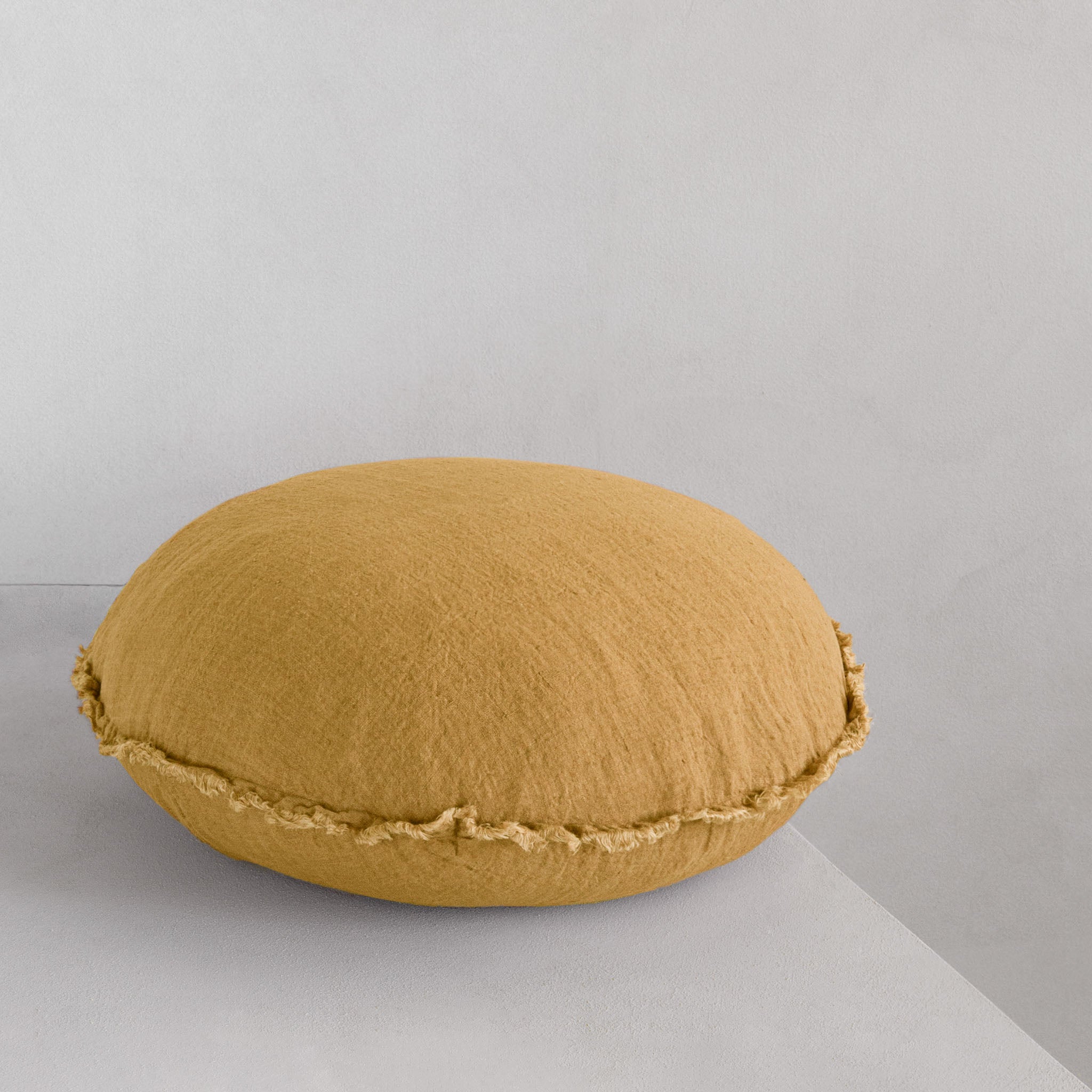 Round Linen Pillow | Muted Gold | Hale Mercantile Co.