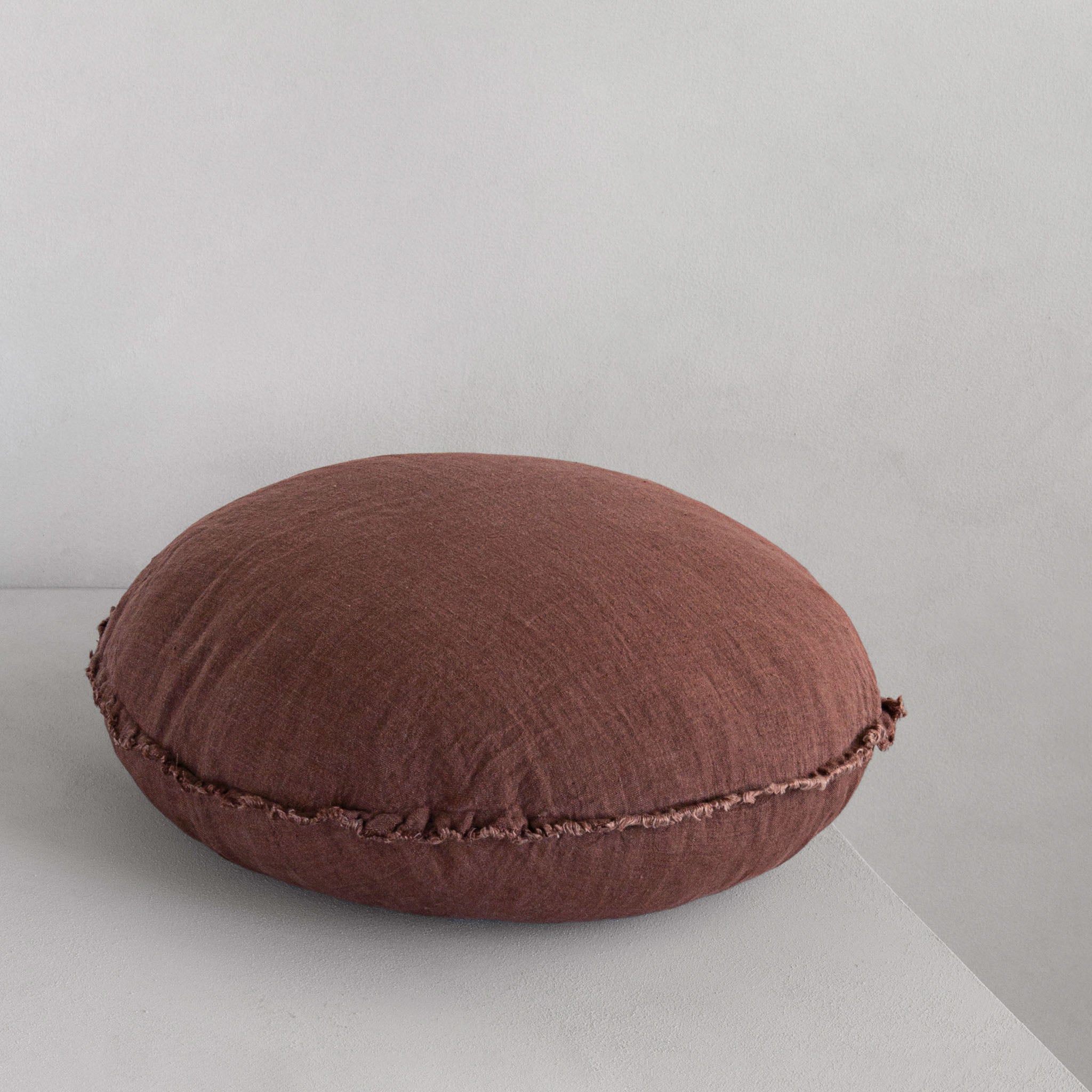 Round Linen Pillow | Muted Mulberry | Hale Mercantile Co.