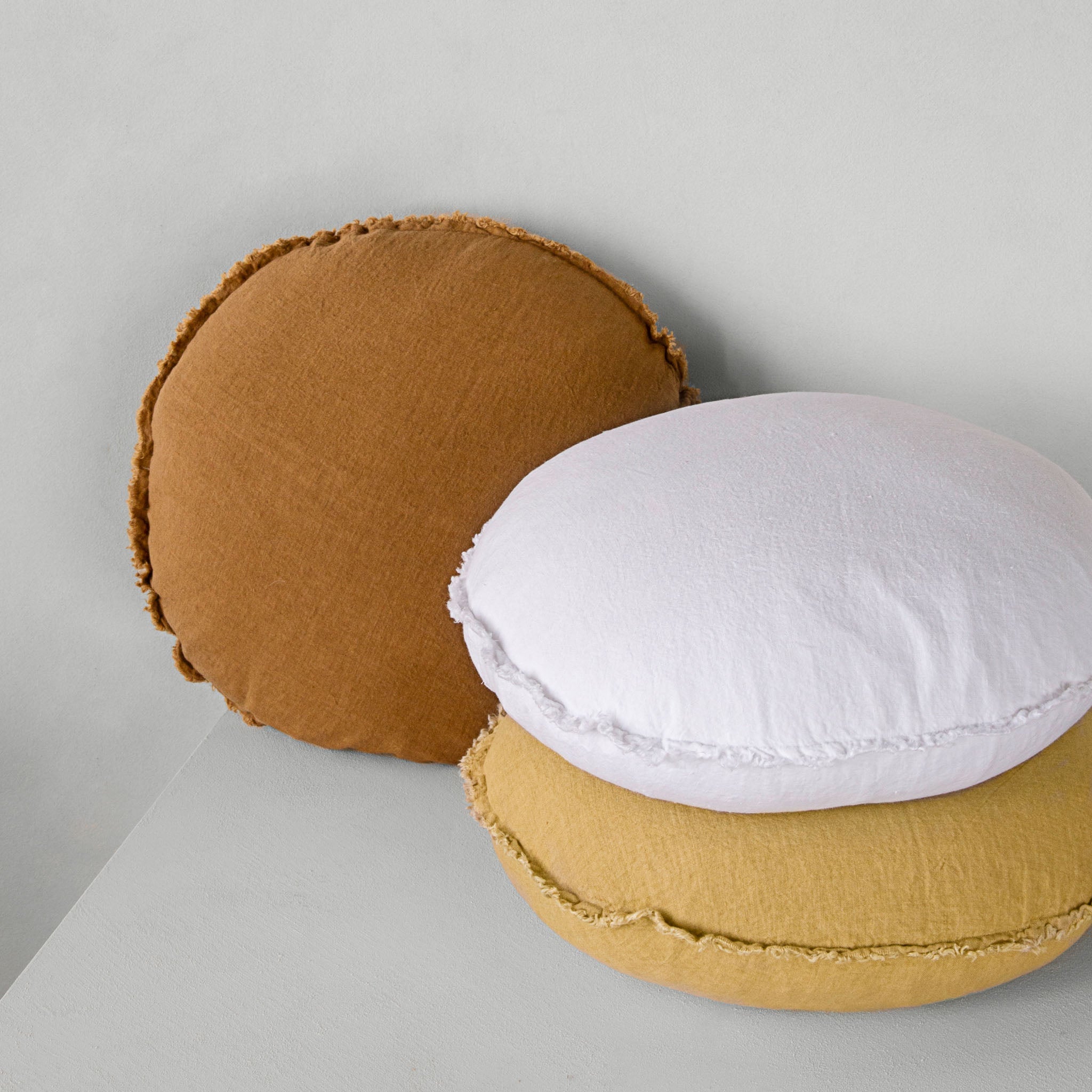 Round Linen Pillow | Muted Gold | Hale Mercantile Co.