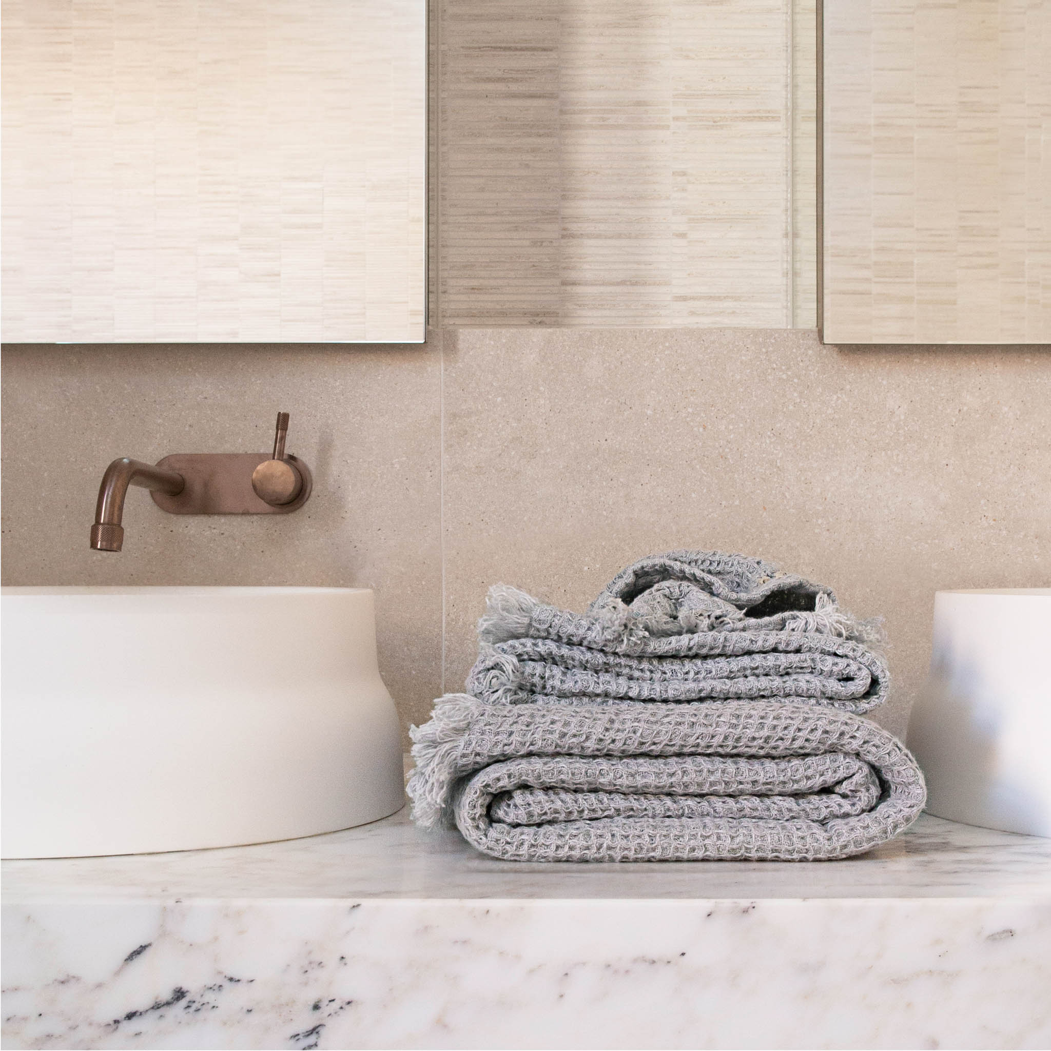 Linen Hand Towels | Pale Grey | Hale Mercantile Co.