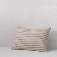 Basix Stripe Linen Pillowcase - Brun/Sable
