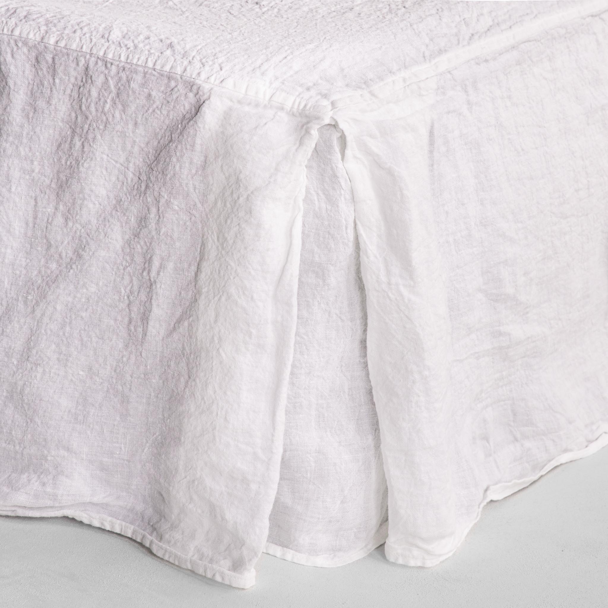 Luxury Linen Bed Skirt | Antique White | Hale Mercantile Co.