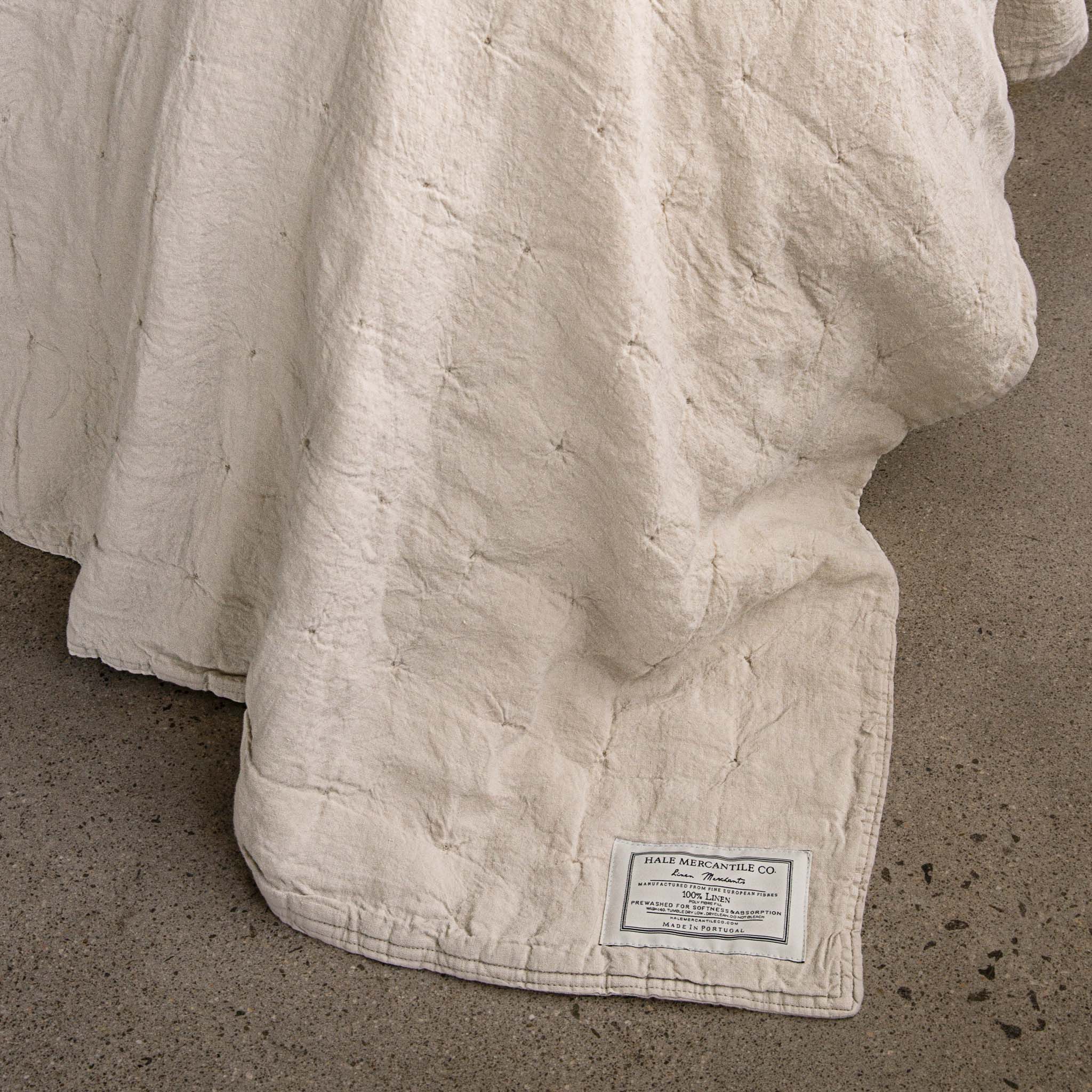 Linen Coverlet | Sandy Color | Hale Mercantile Co.