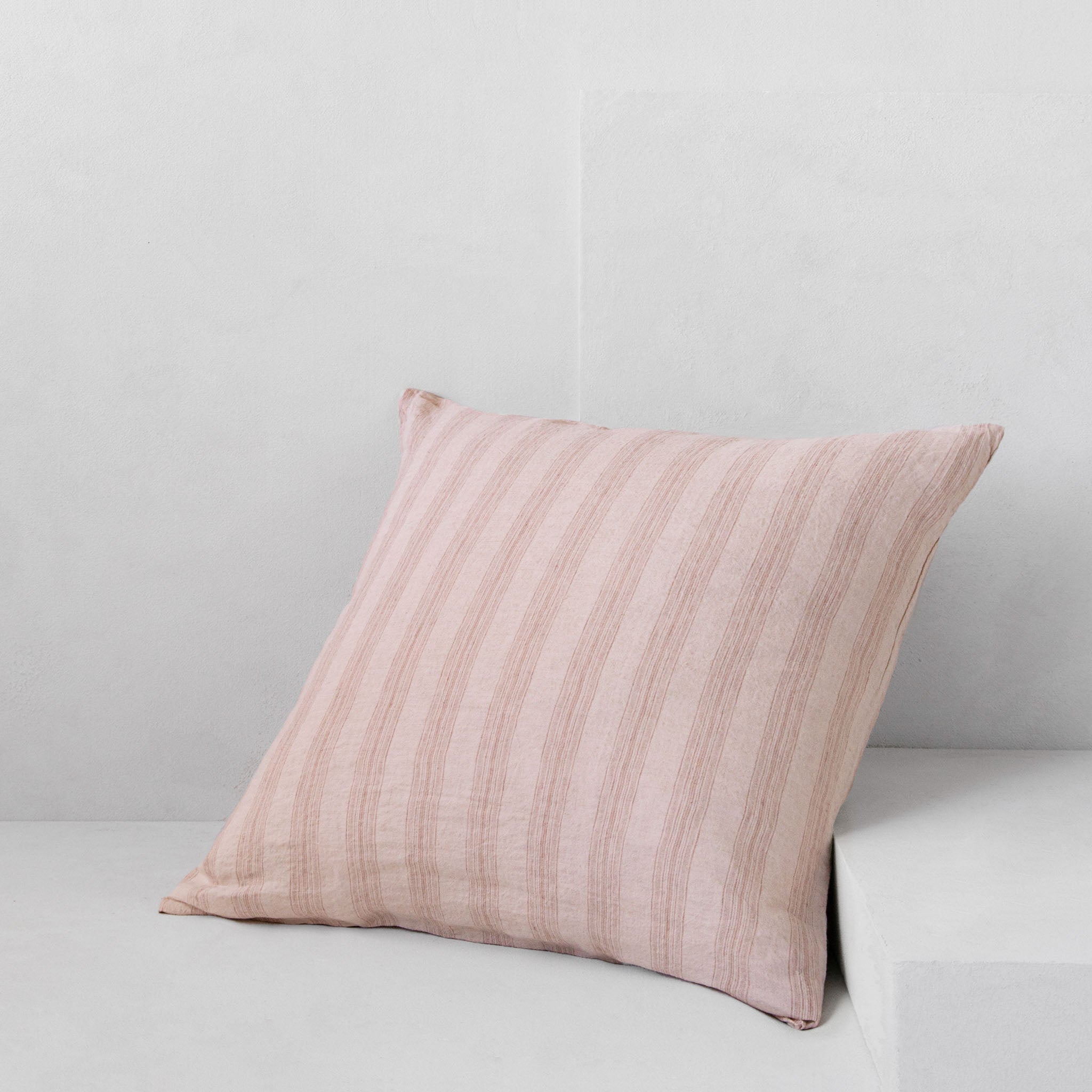 Linen Euro Shams | Pink Stripe | Hale Mercantile Co.