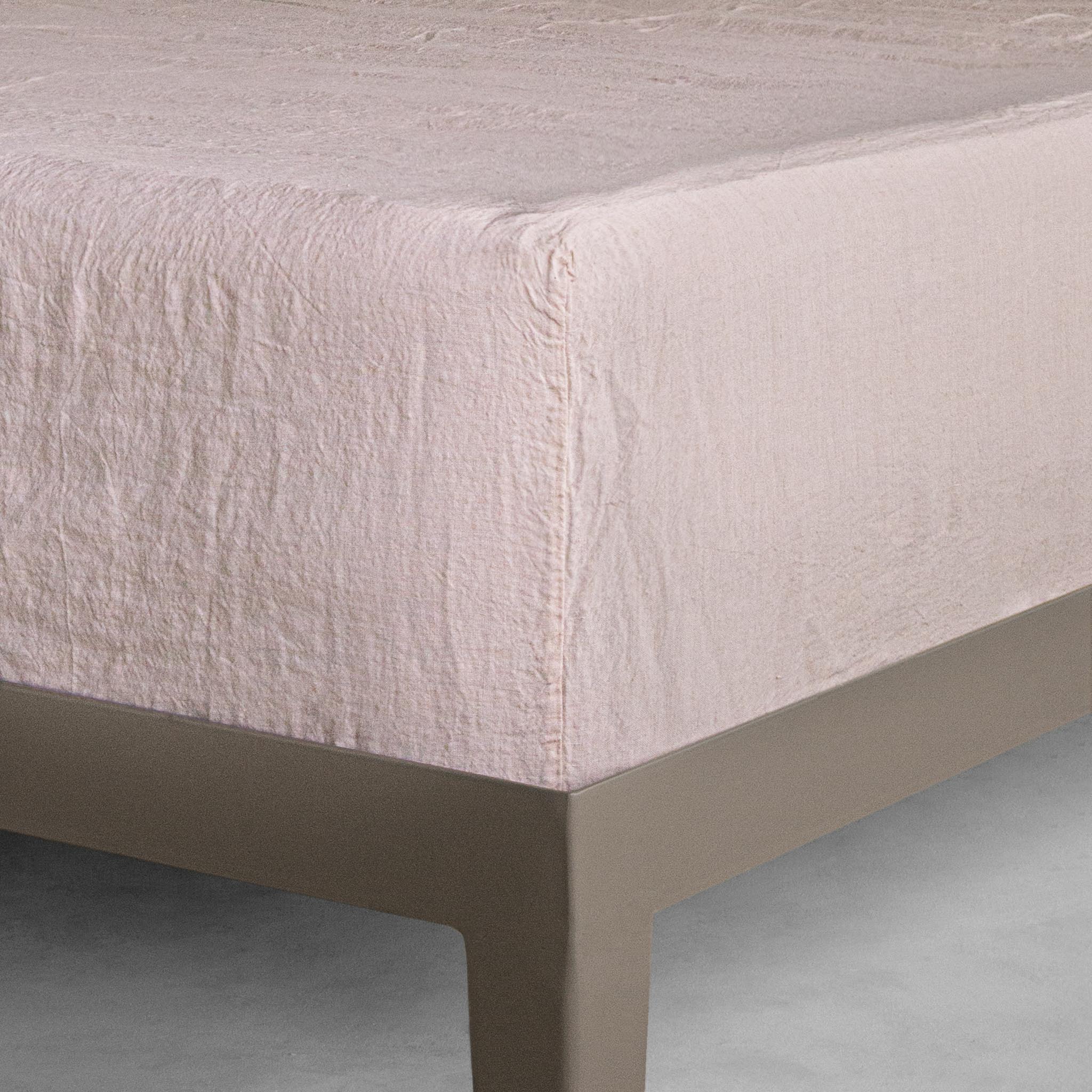 Linen Fitted Sheet | Earthy Pink | Hale Mercantile Co.