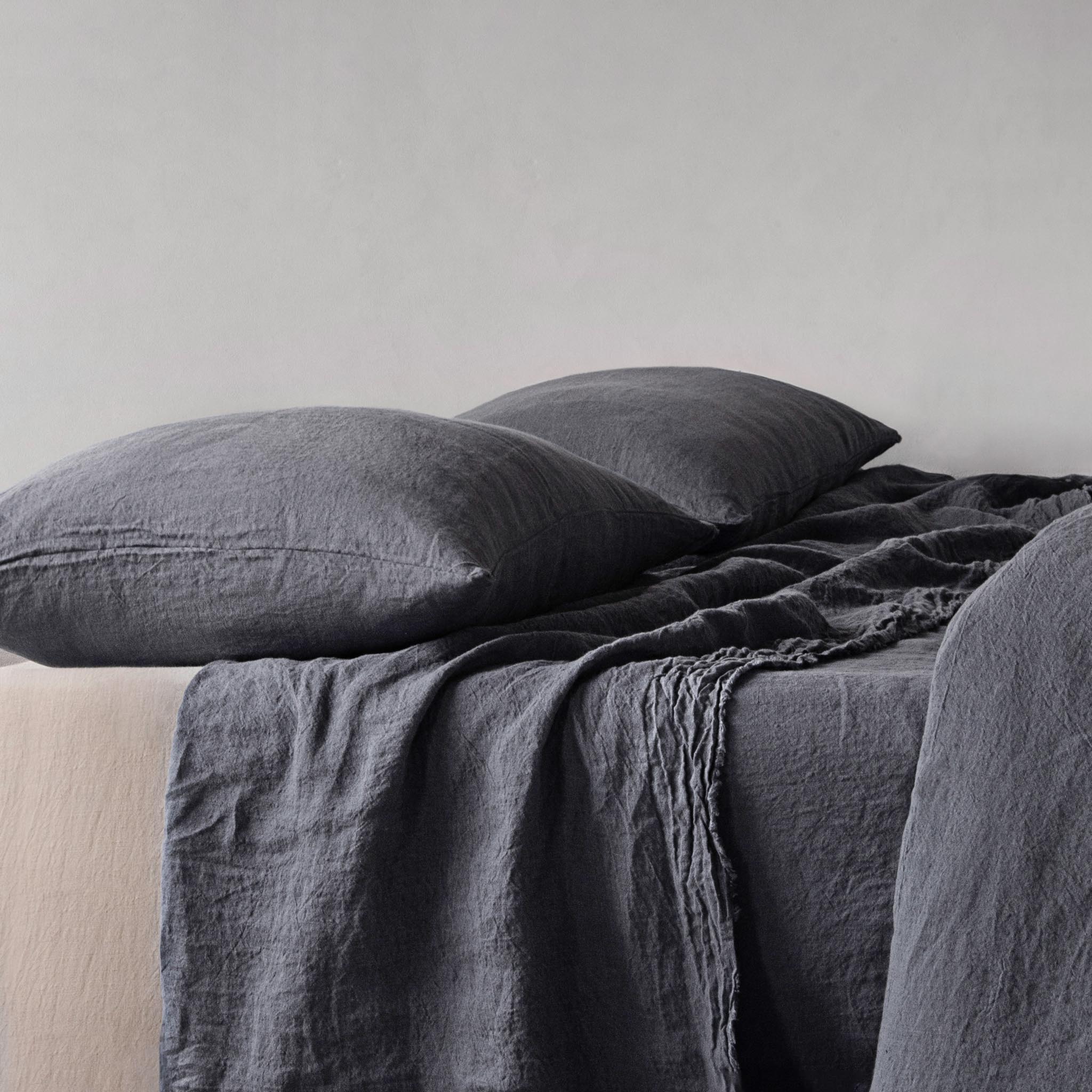 Basix Linen Pillowcase | Charcoal Grey | Hale Mercantile Co.