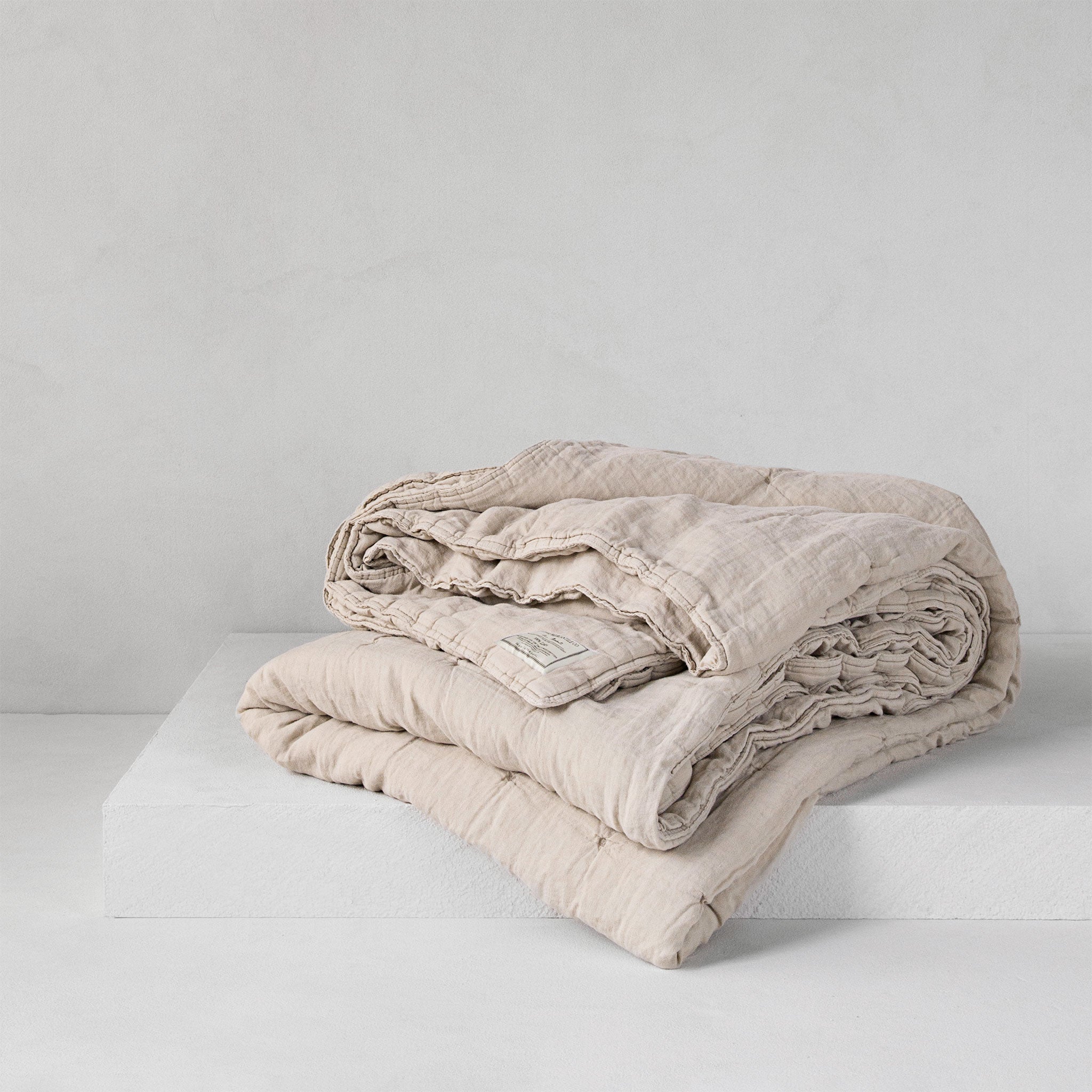 Pure Linen Quilt | Sandy Colour | Hale Mercantile Co.