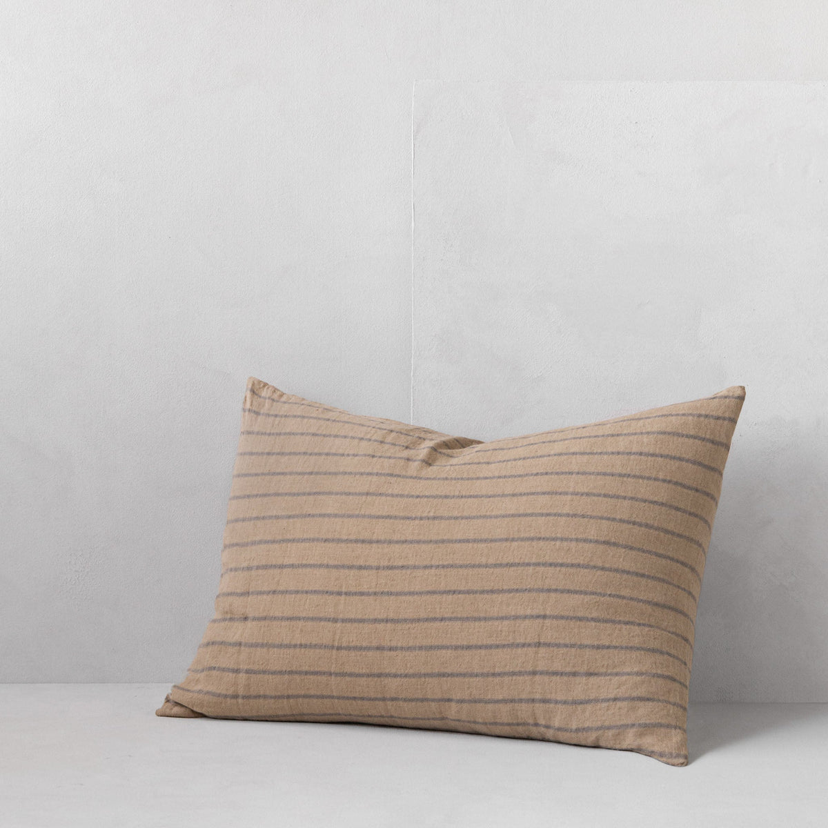 Basix Stripe Linen Pillowcase - Carmel/Tempest