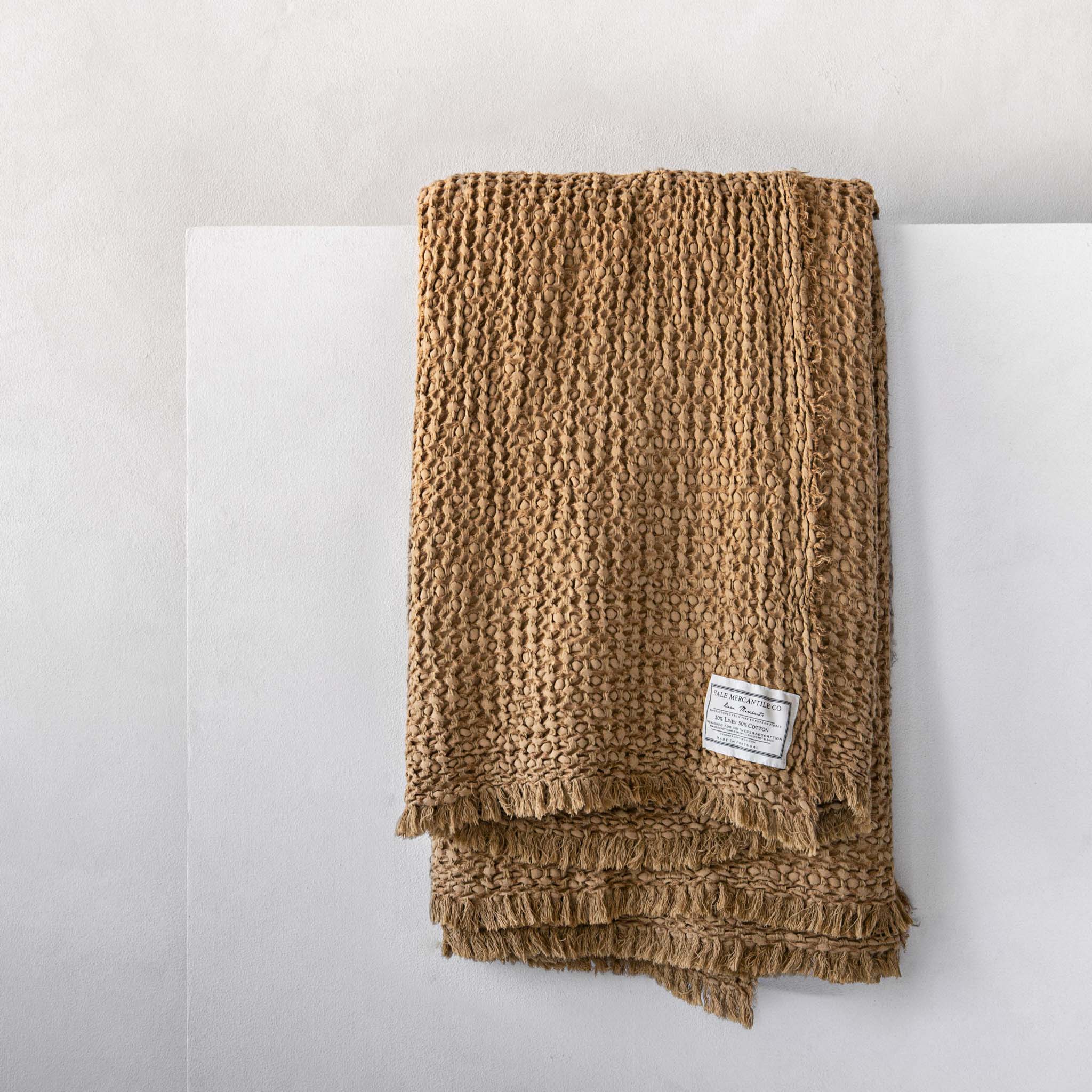 Linen Blanket | Rust Tone Luxury Throw | Hale Mercantile Co.