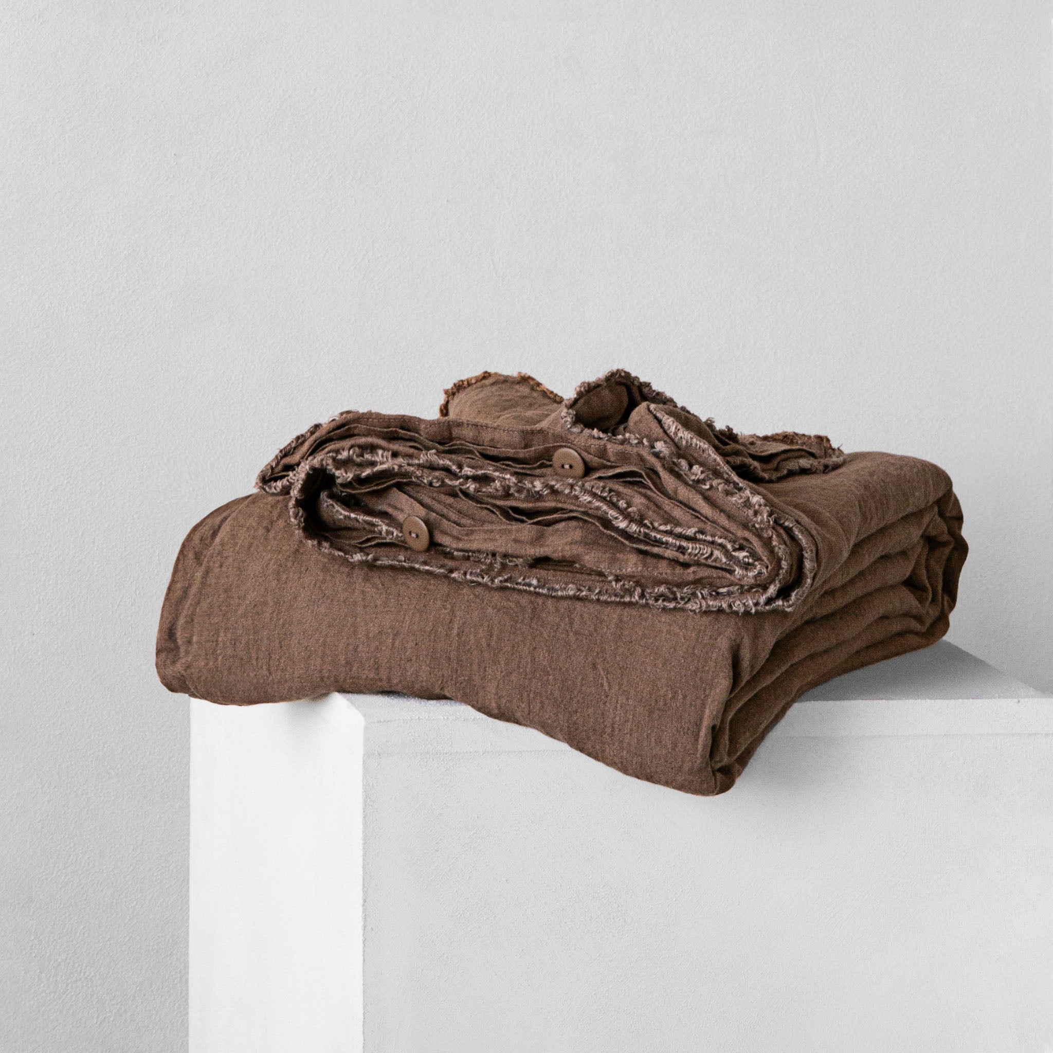 Linen Duvet Cover | Chocolate Brown | Hale Mercantile Co.