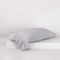 Flocca Long Linen Pillowcase - Fog