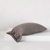Flocca Long Linen Pillowcase - Nox