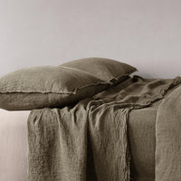 Flocca Linen Pillowcase - Gras