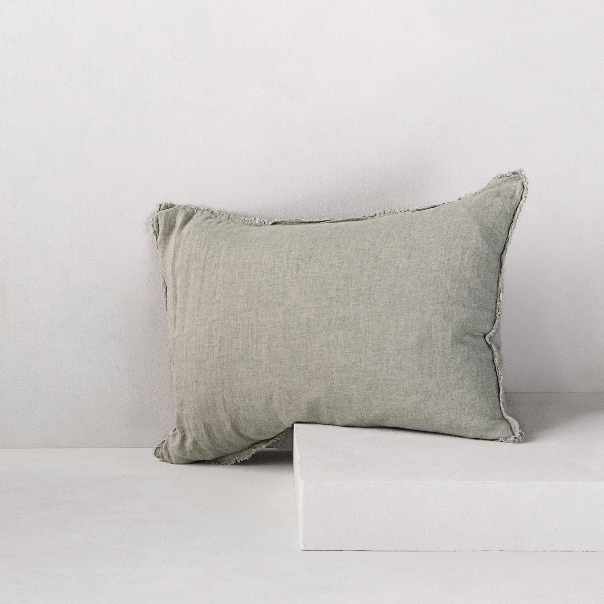 Flocca Linen Pillowcase | Silvery Sage | Hale Mercantile Co.