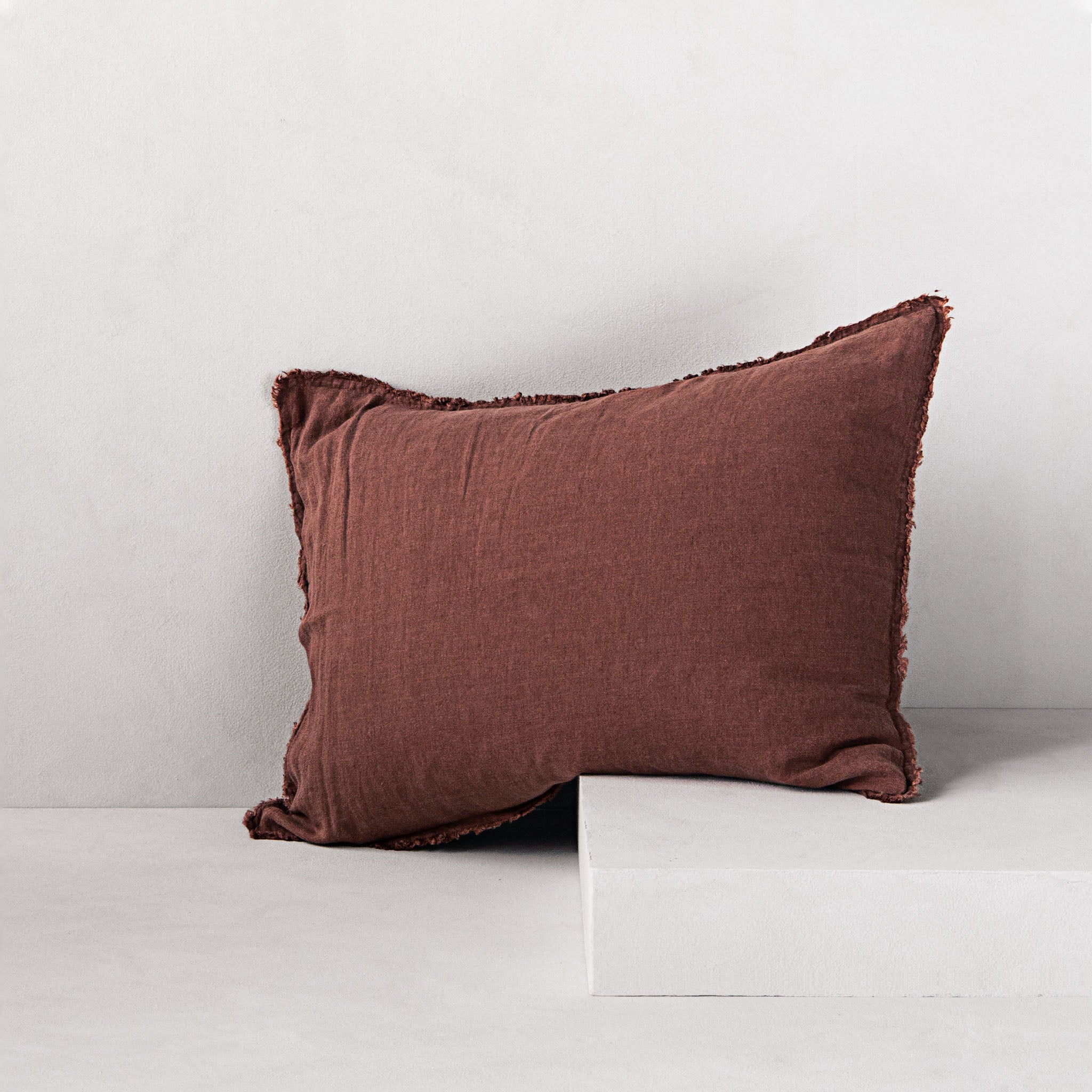 Flocca Linen Pillowcase | Muted Mulberry | Hale Mercantile Co.