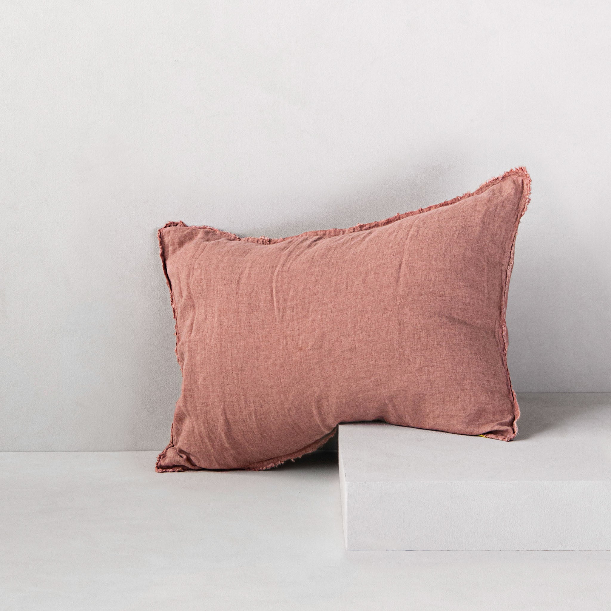 Flocca Linen Pillowcase | Clay Pink | Hale Mercantile Co.