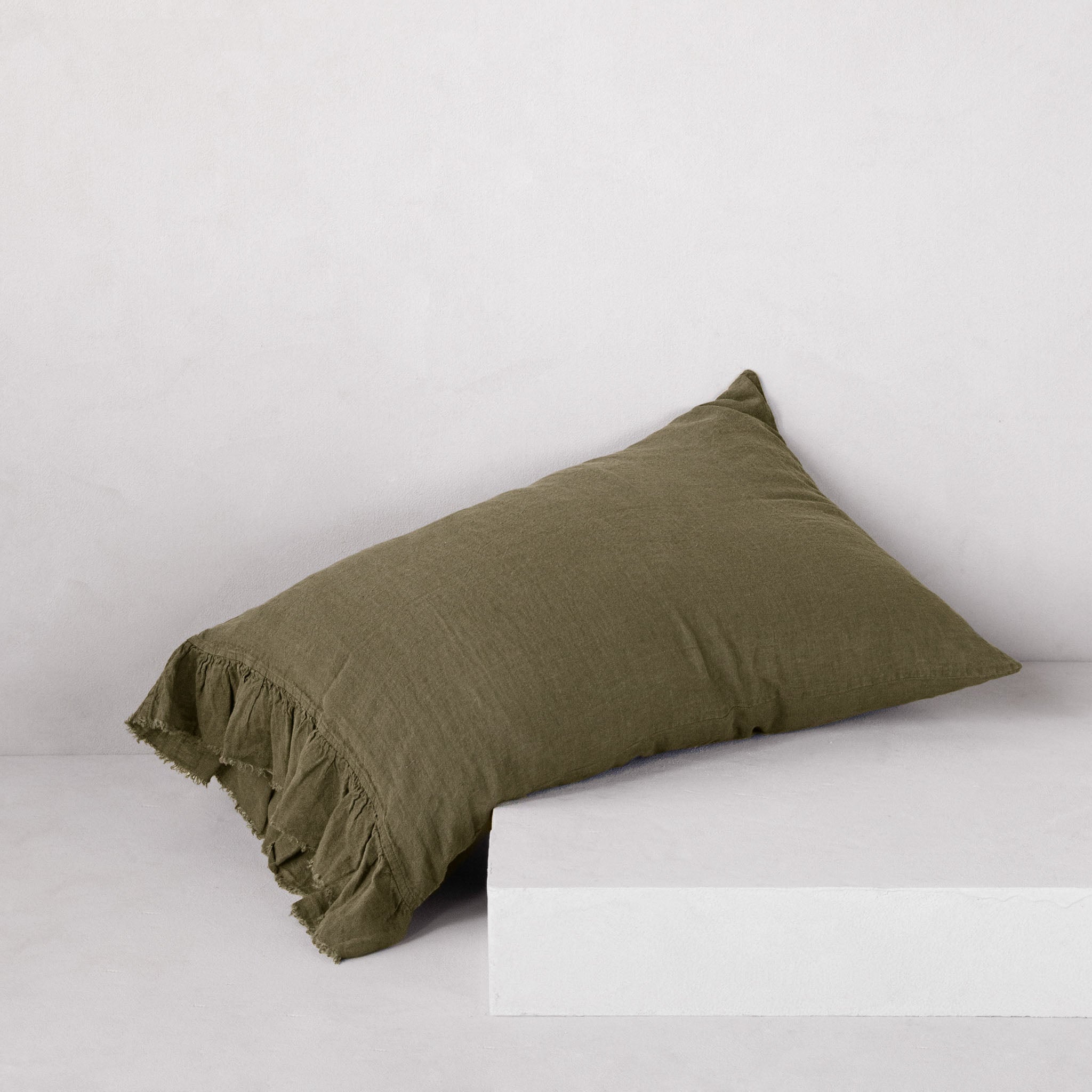 Pure Linen Pillowslip | Deep Khaki | Hale Mercantile Co.