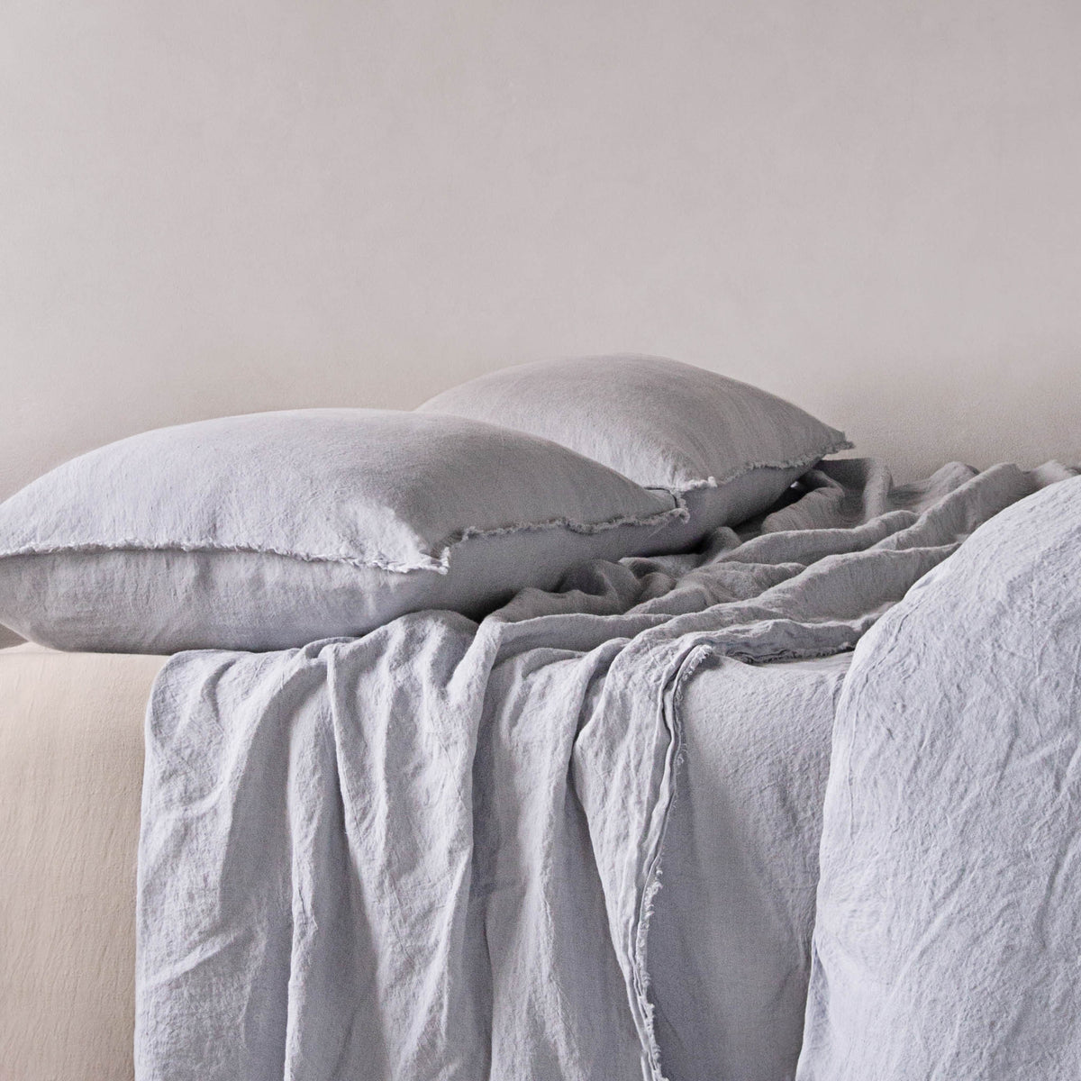 Flocca Linen Pillowcase - Fog