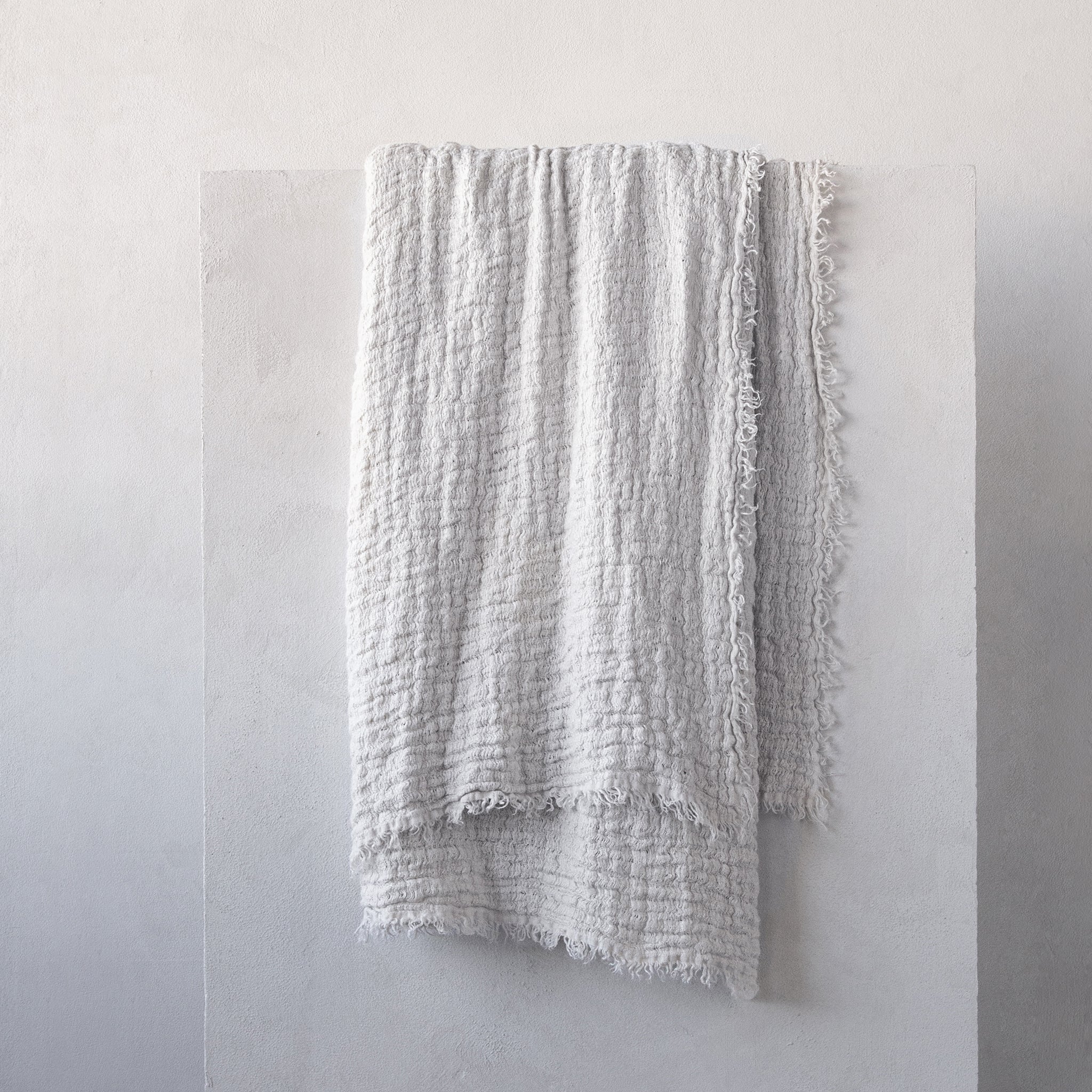 Pure Linen Blanket | Light Stone Luxury Throw | Hale Mercantile Co.